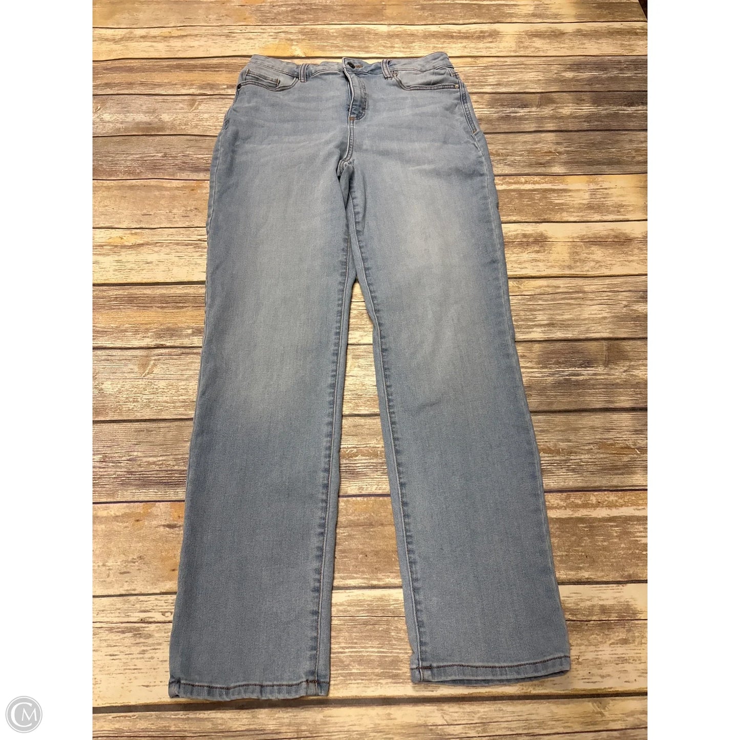 Jeans Straight By Style And Co Collection Women In Blue Denim, Size: 12