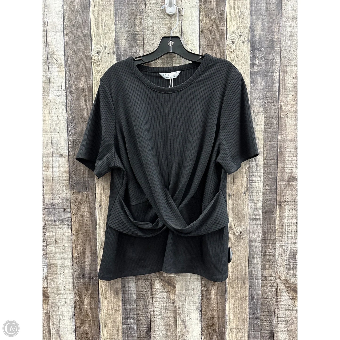 Top Short Sleeve By Cme In Black, Size: 2x