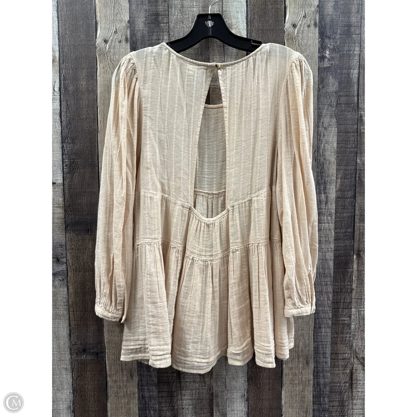 Top Long Sleeve By American Eagle In Tan, Size: S