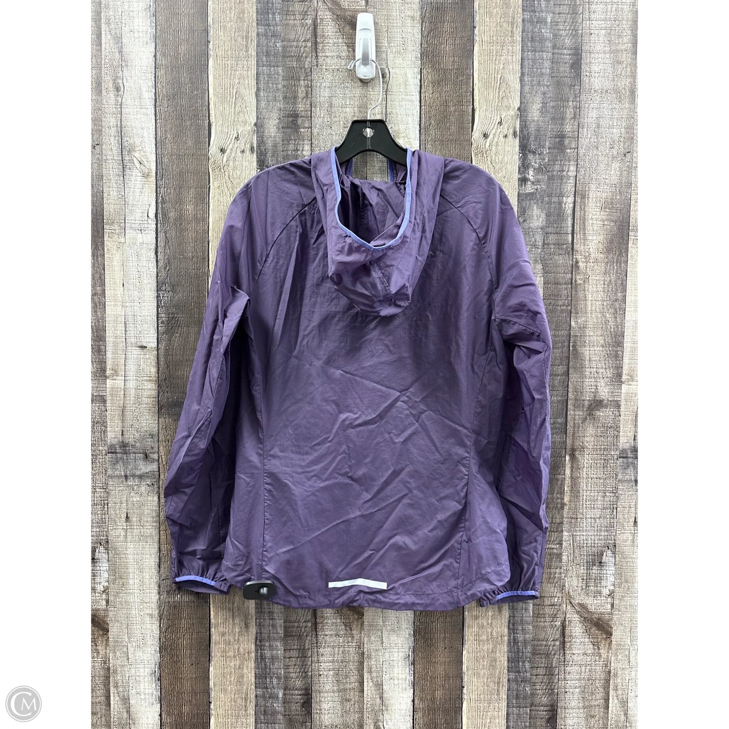 Athletic Jacket By Nike In Purple, Size: L