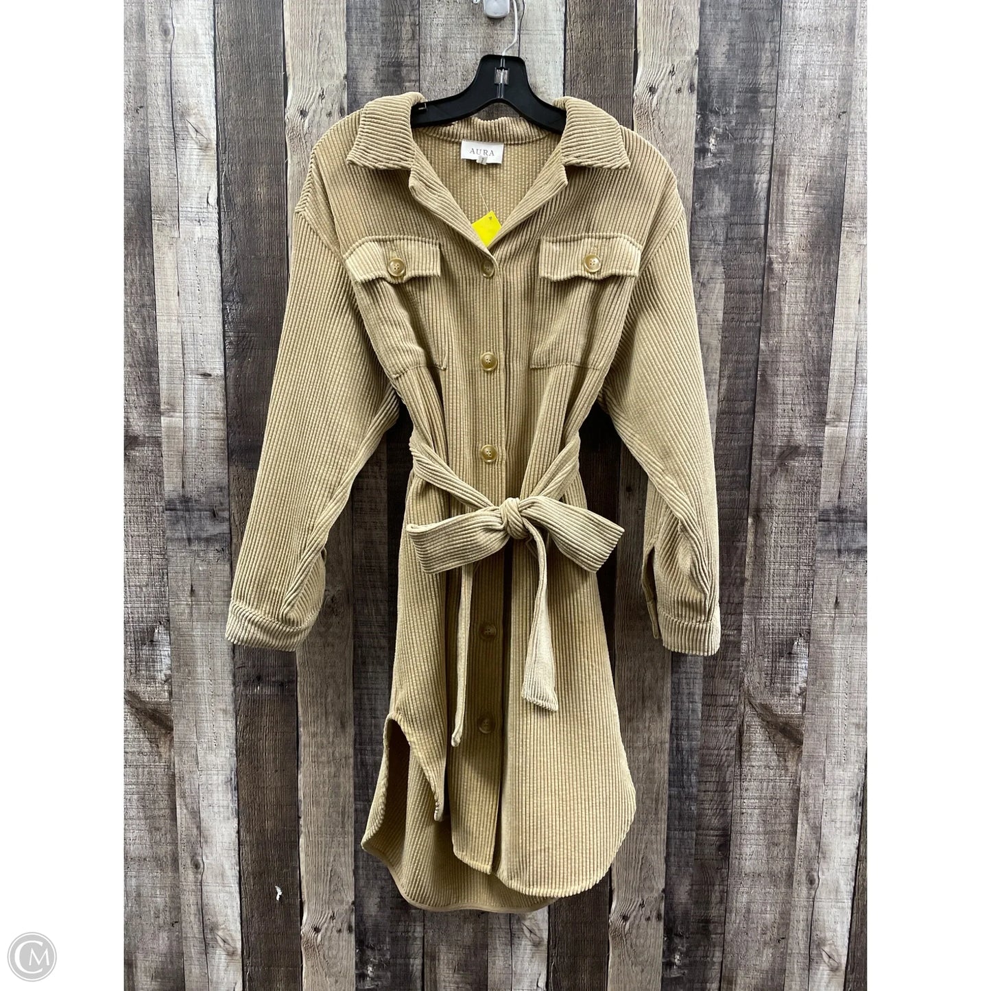 Dress Casual Midi By Aura In Brown, Size: S