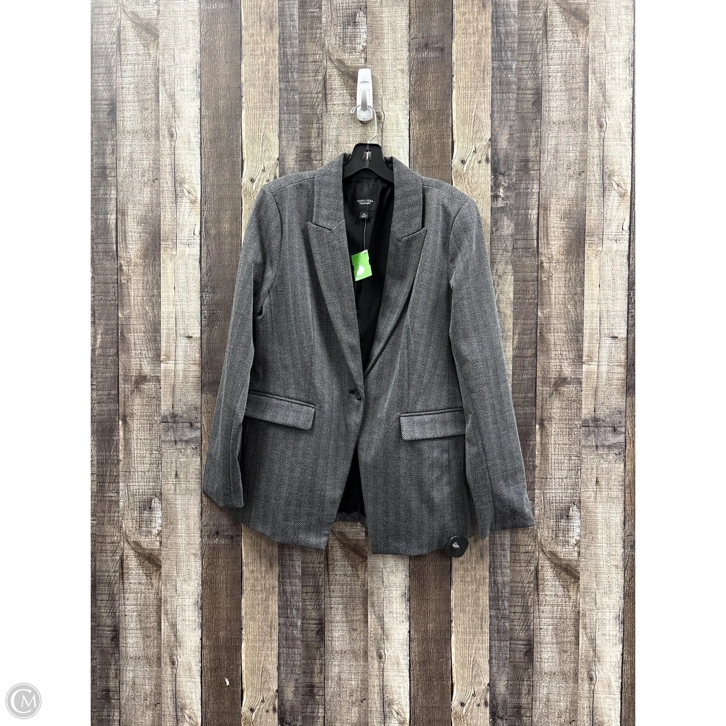 Blazer By Simply Vera In Grey, Size: M