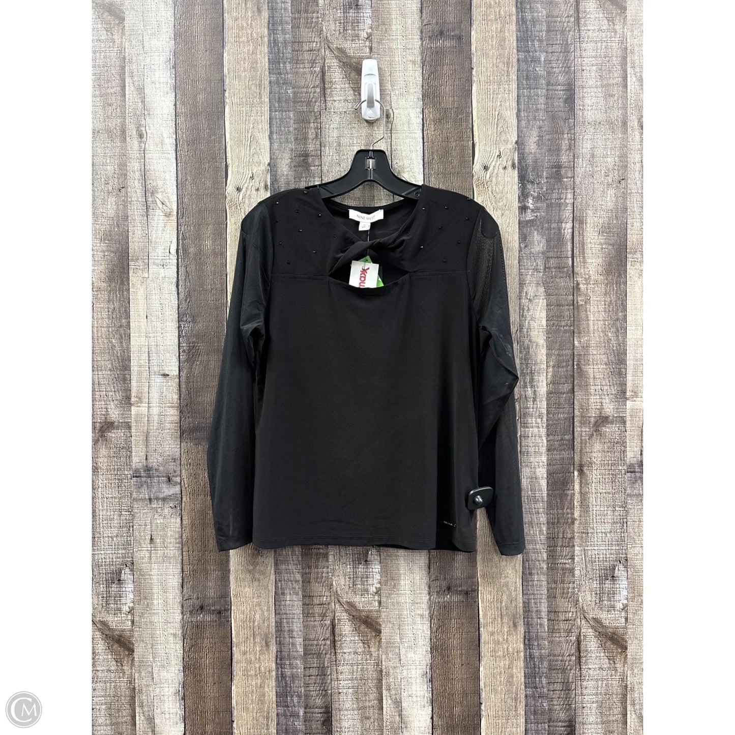 Top Long Sleeve By Nine West In Black, Size: M