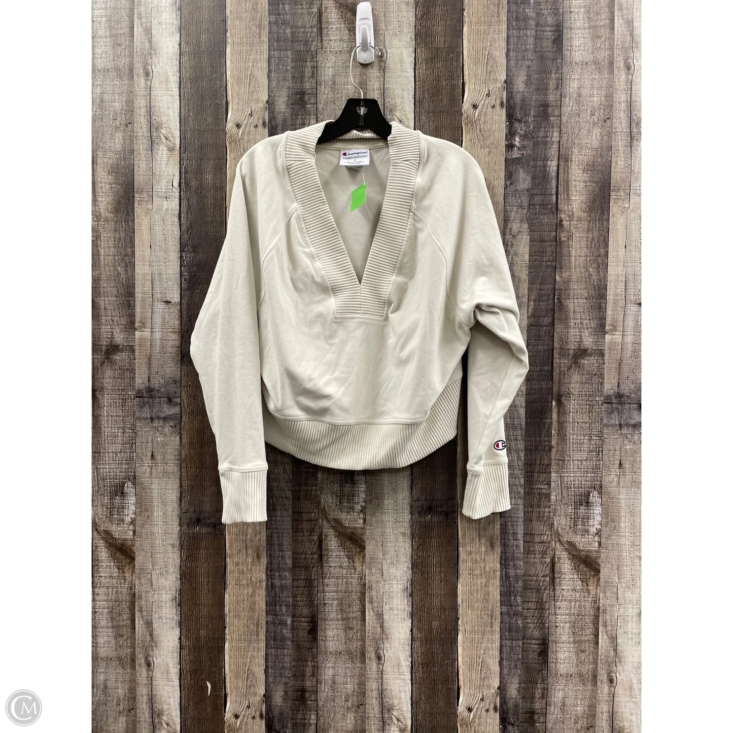 Sweatshirt Crewneck By Champion In Ivory, Size: M