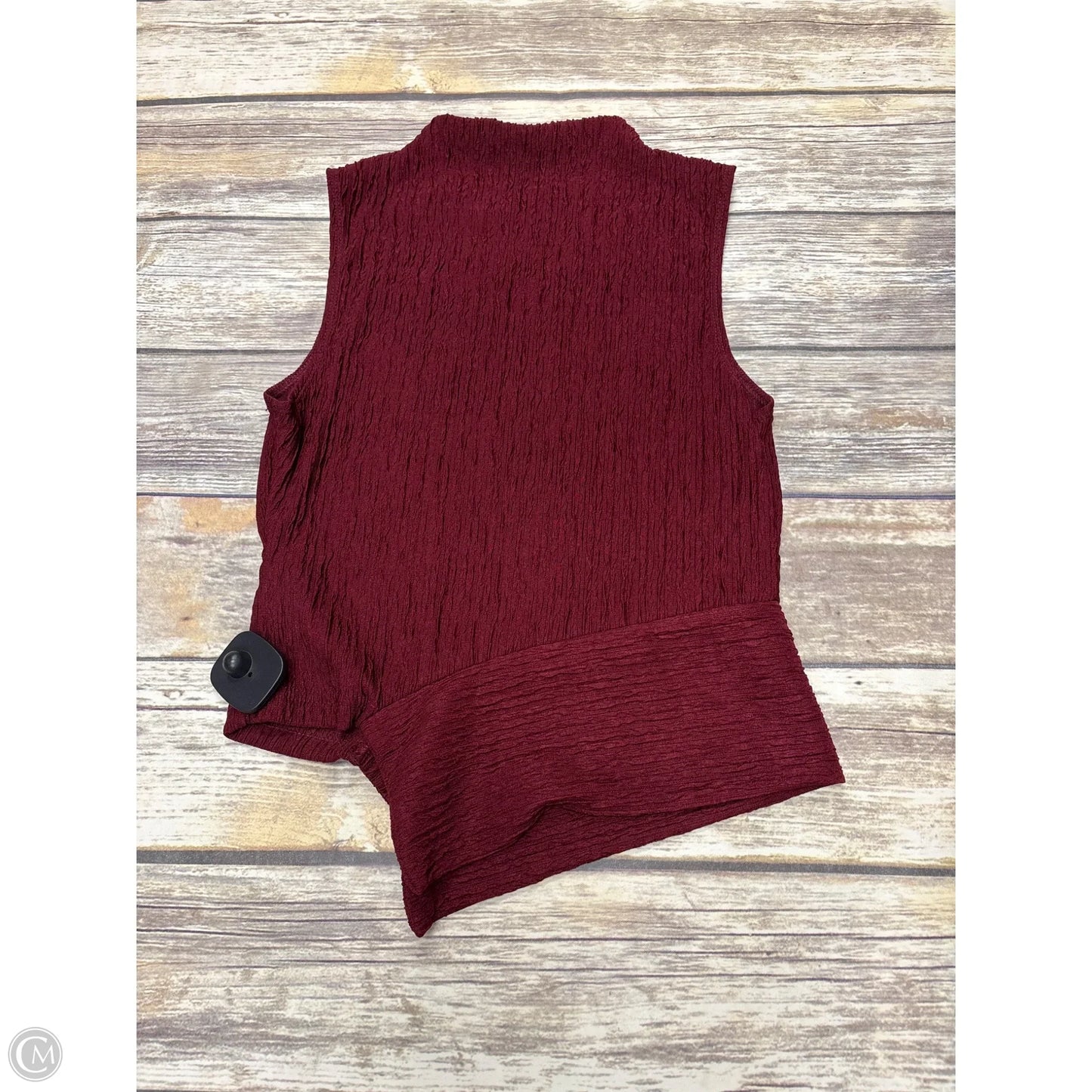 Top Sleeveless By Shein In Maroon, Size: S
