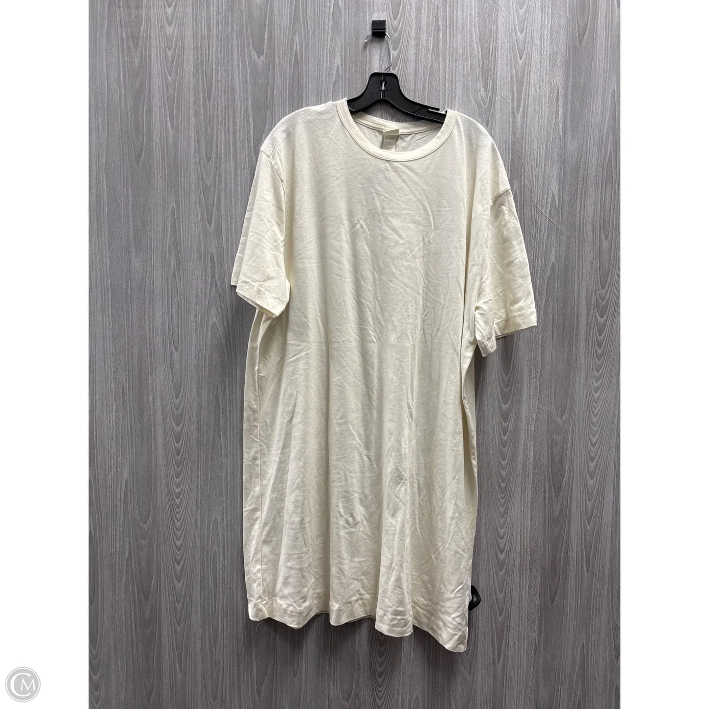 Dress Casual Midi By H&m In Cream, Size: Xl