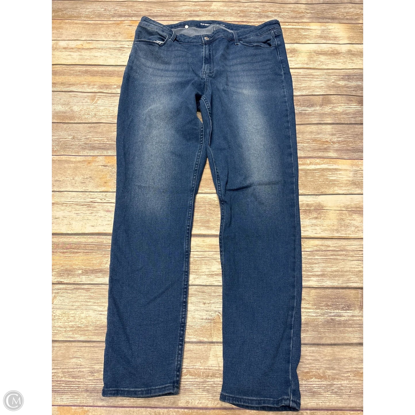 Jeans Skinny By Old Navy In Blue Denim, Size: 16l
