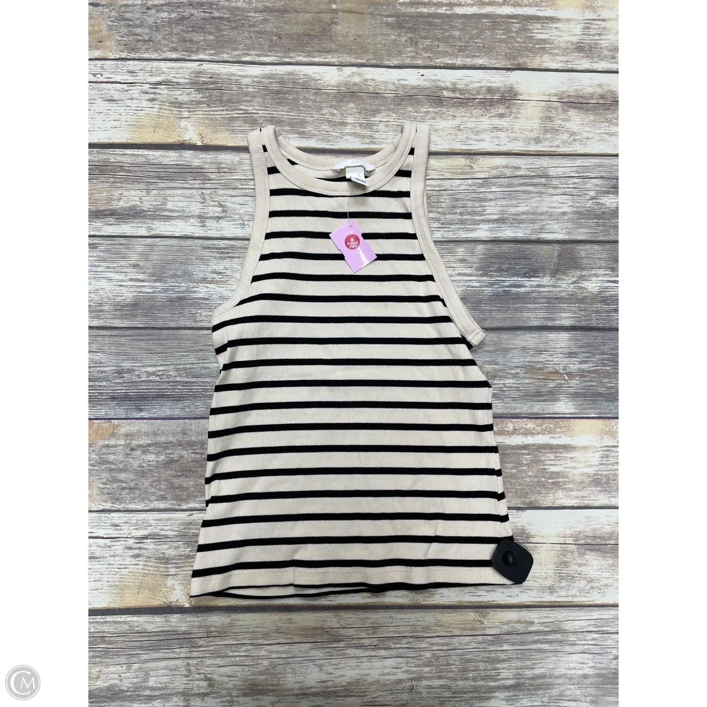 Top Sleeveless By H&m In Striped Pattern, Size: L
