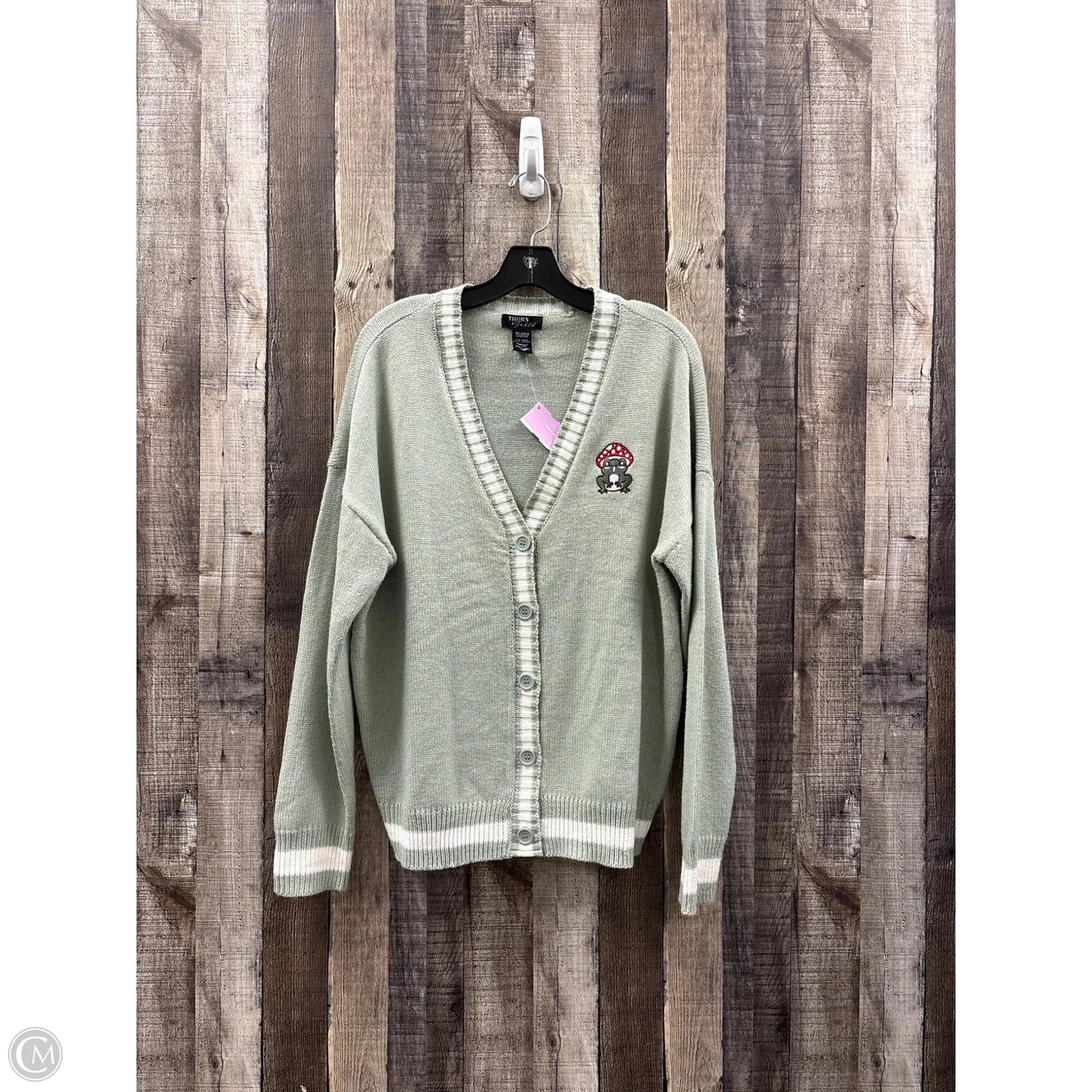 Sweater Cardigan By Cme In Green, Size: M