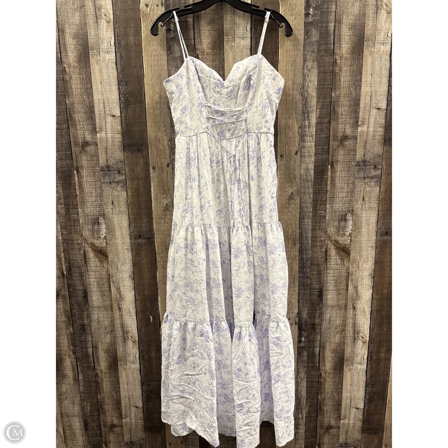 Dress Casual Maxi By Francesca's In Purple & White, Size: M