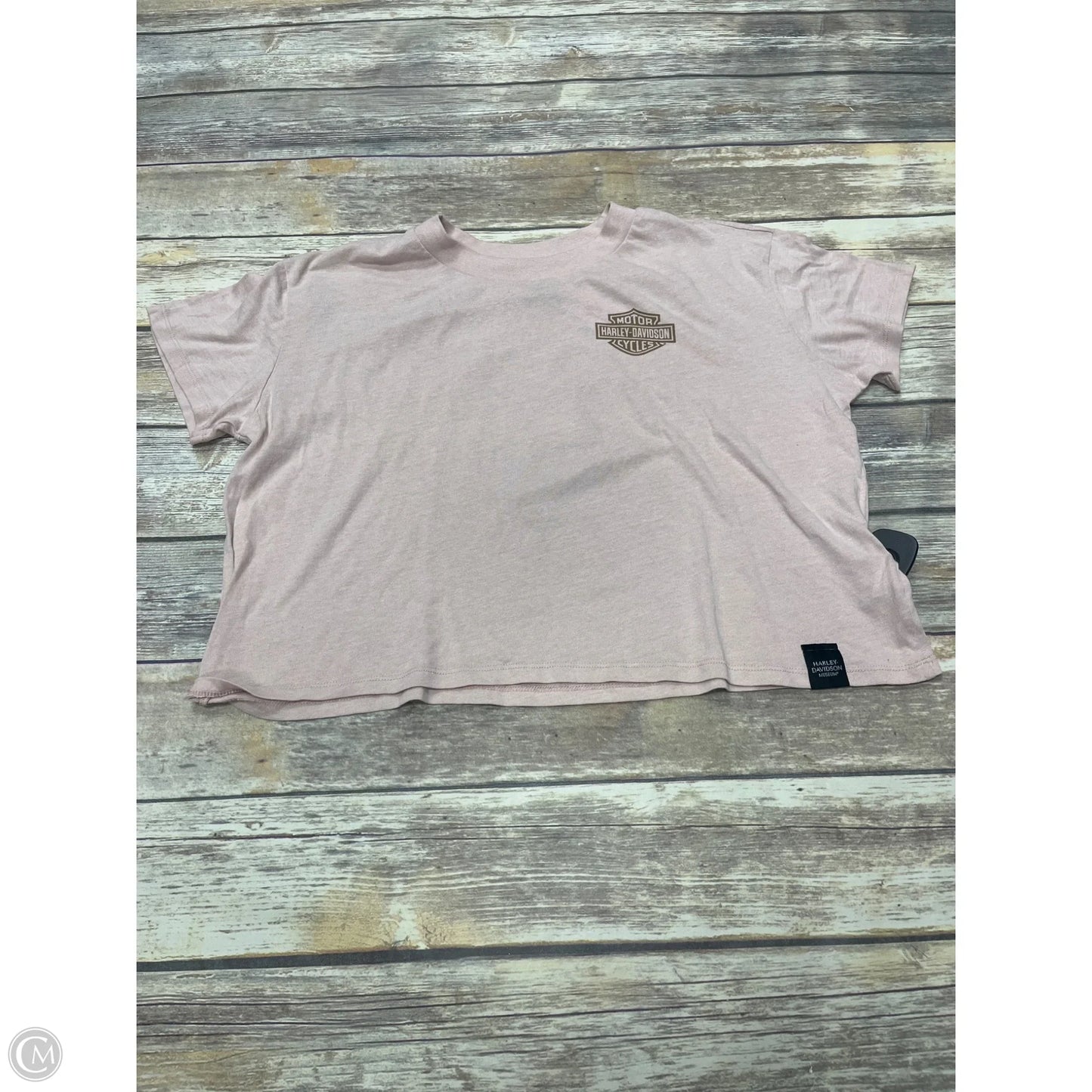 Top Short Sleeve By Harley Davidson In Pink, Size: Xl