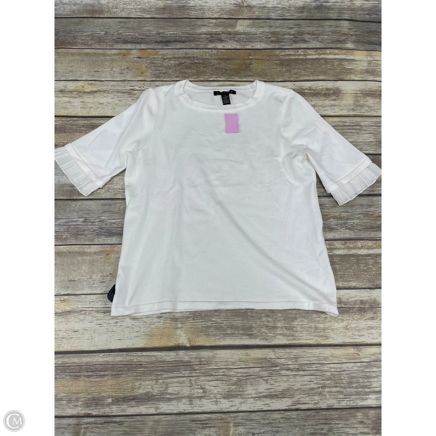 Top 3/4 Sleeve By A Love Story In White, Size: M