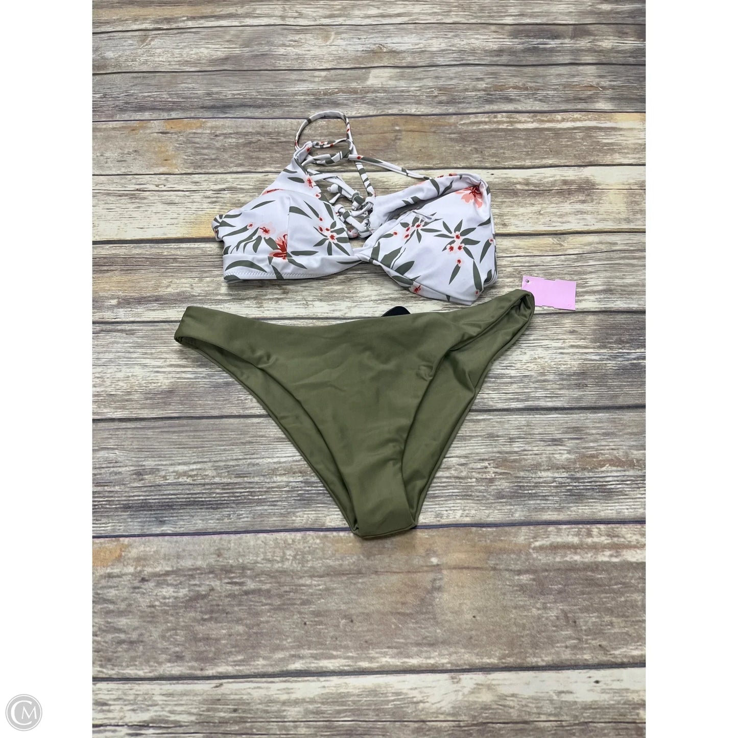 Swimsuit 2pc By Shein In Green, Size: M