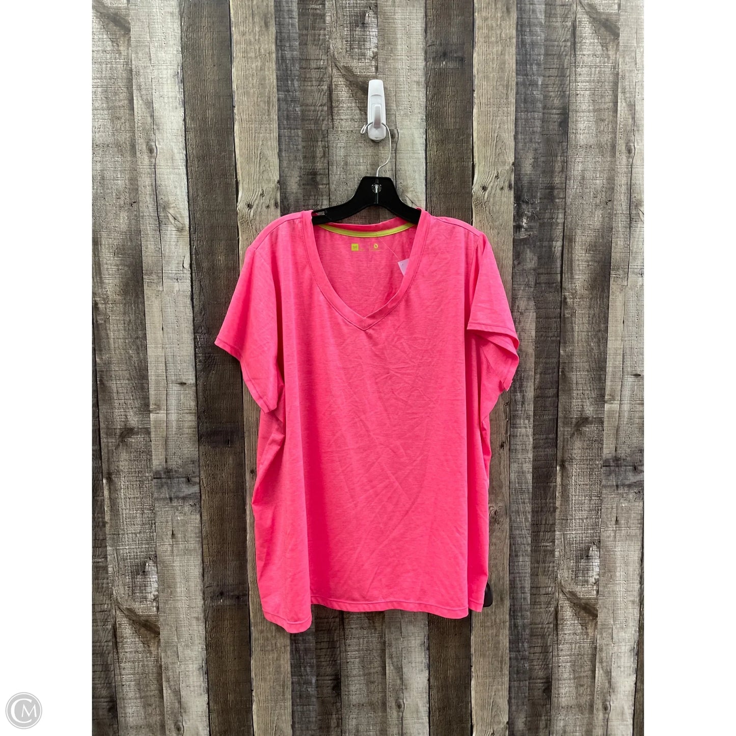 Athletic Top Short Sleeve By Xersion In Pink, Size: 3x