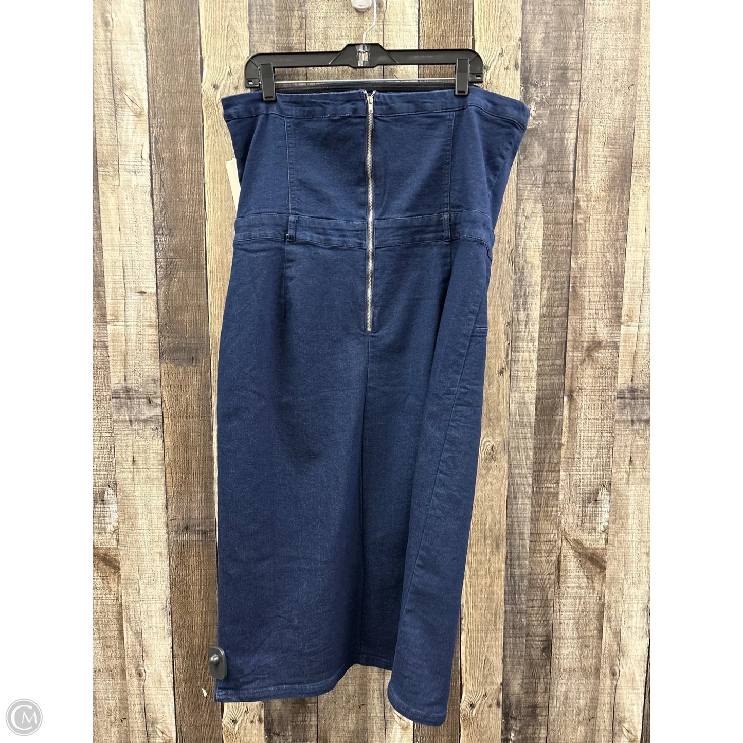 Dress Casual Midi By Forever 21 In Blue Denim, Size: 1x