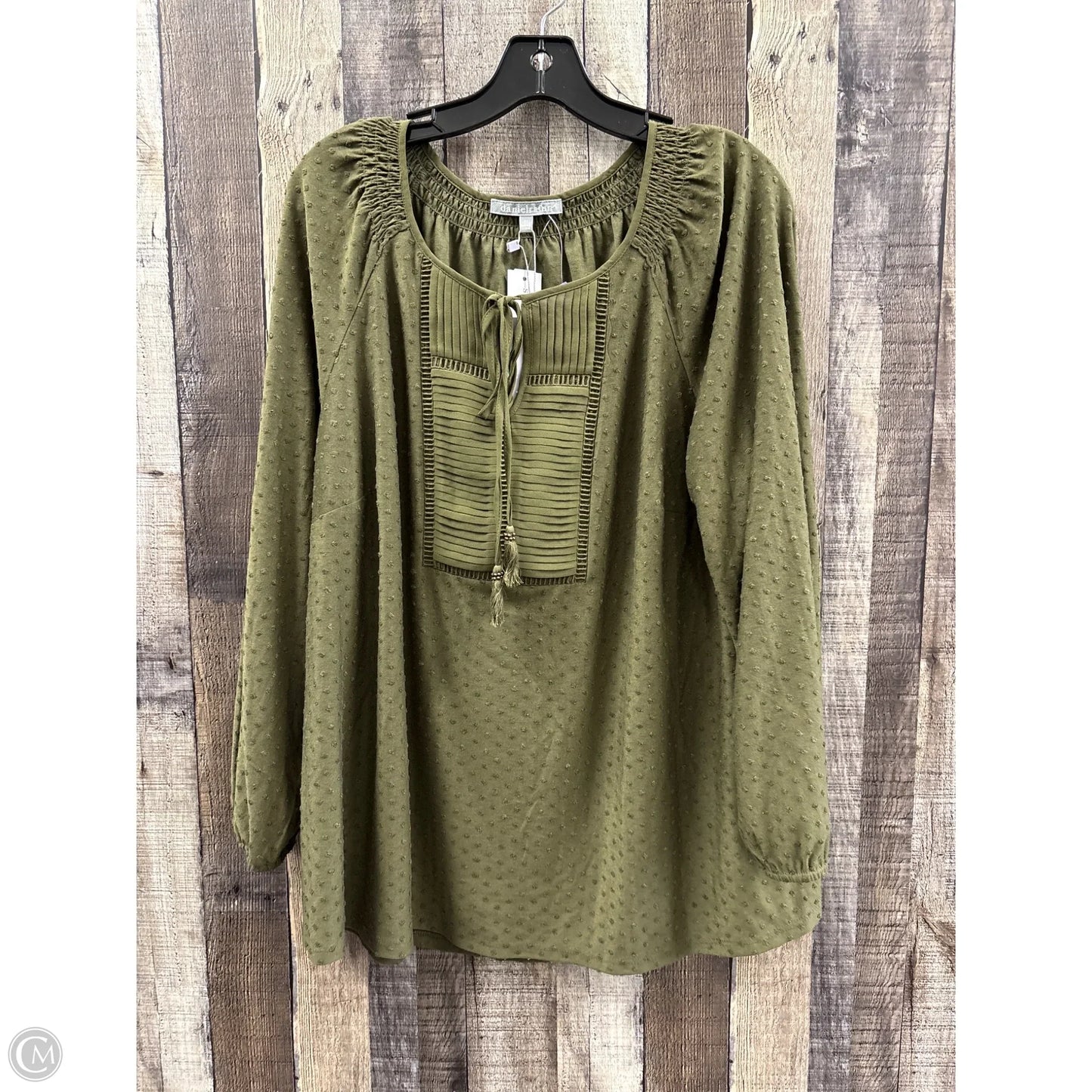 Top Long Sleeve By Daniel Rainn In Green, Size: 2x