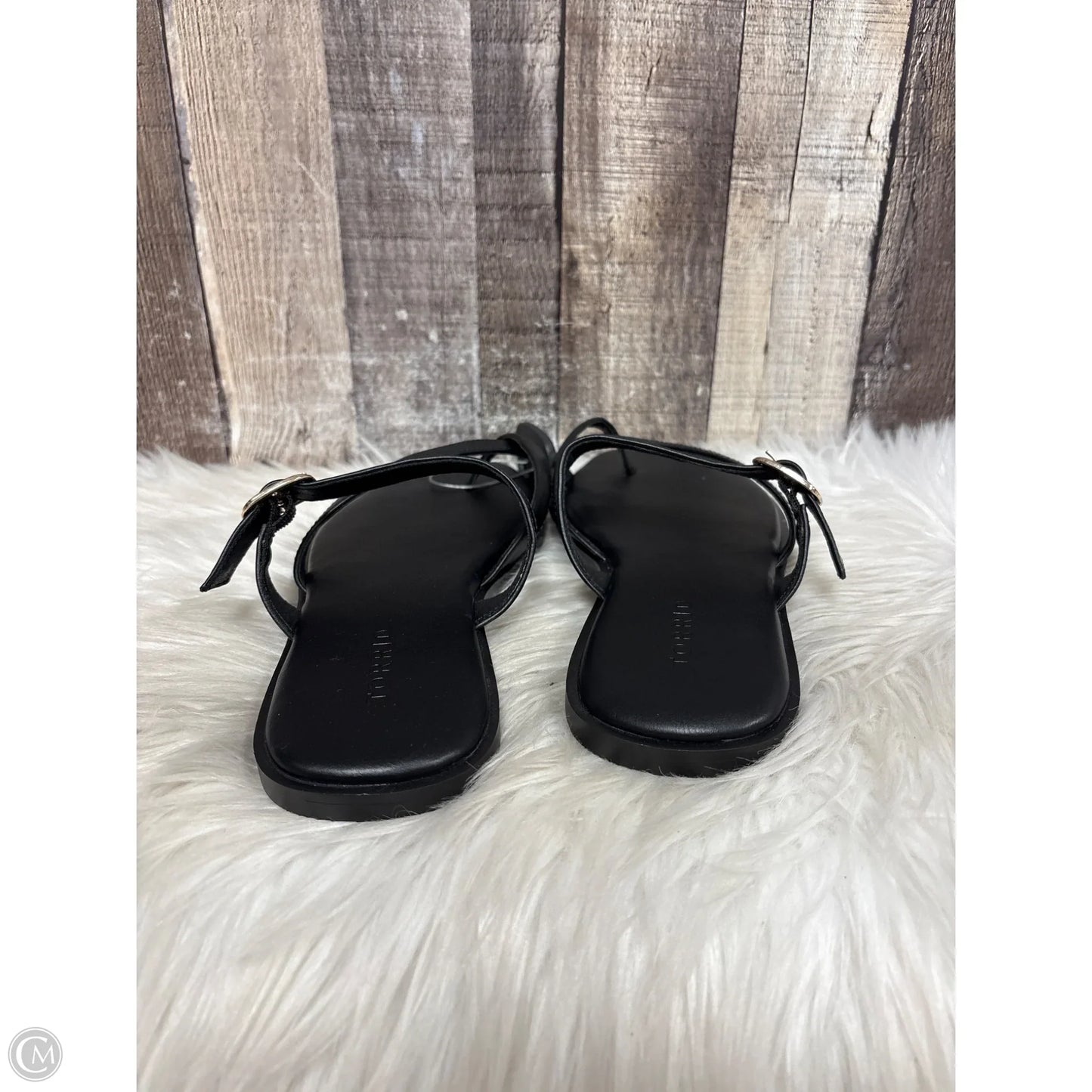 Sandals Flats By Torrid In Black, Size: 7.5