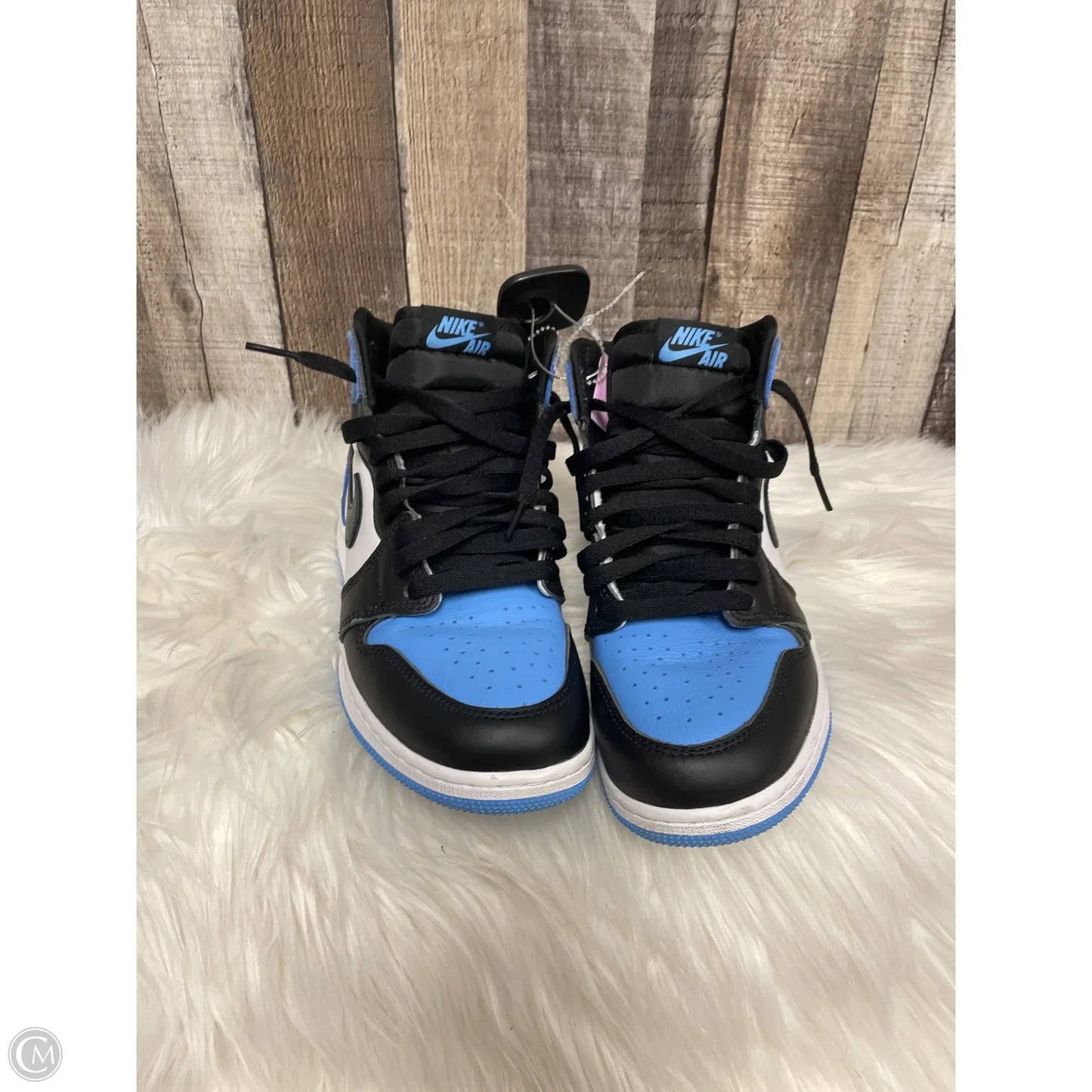Shoes Luxury Designer By Jordan In Black & Blue, Size: 8.5