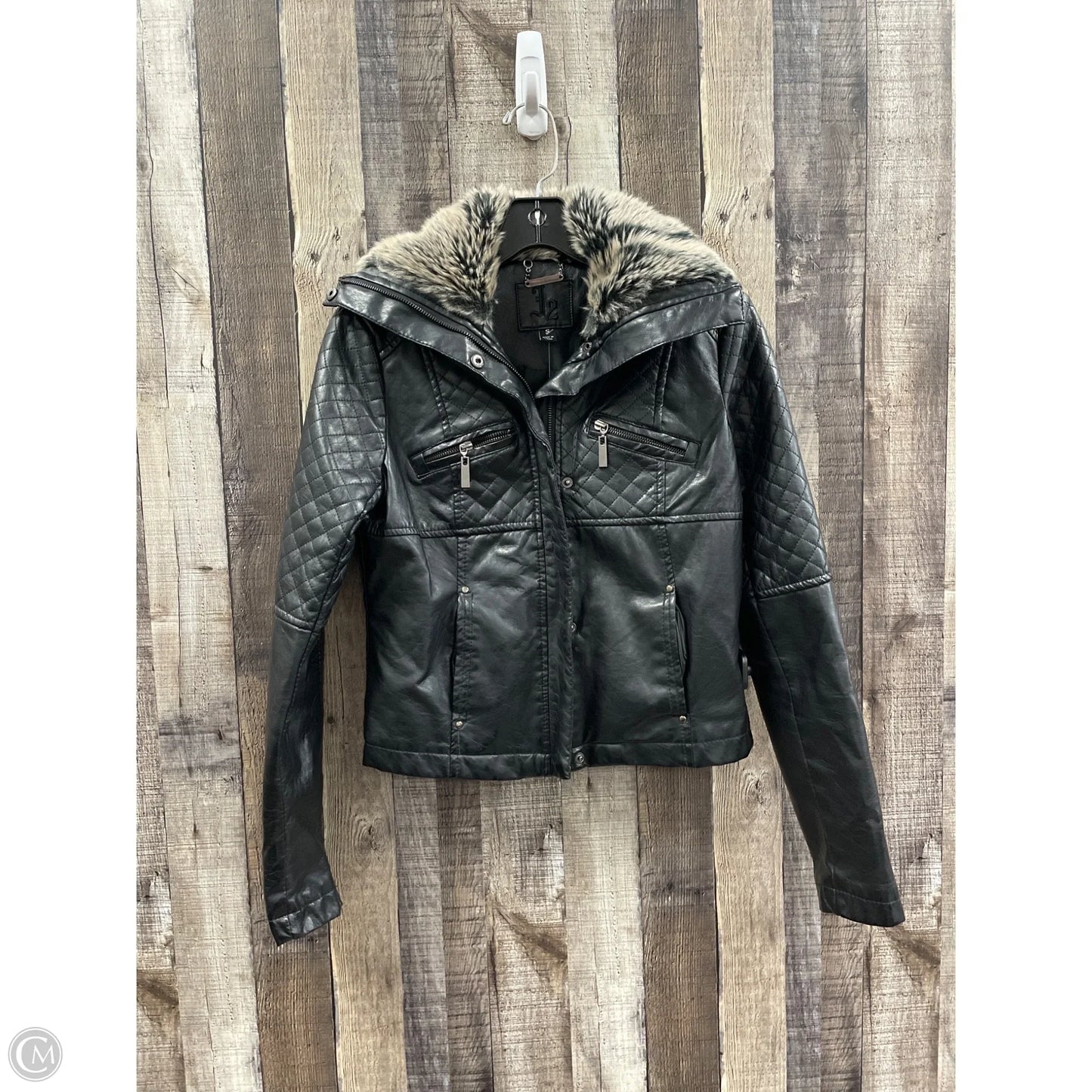 Jacket Moto Leather By Cme In Black, Size: S