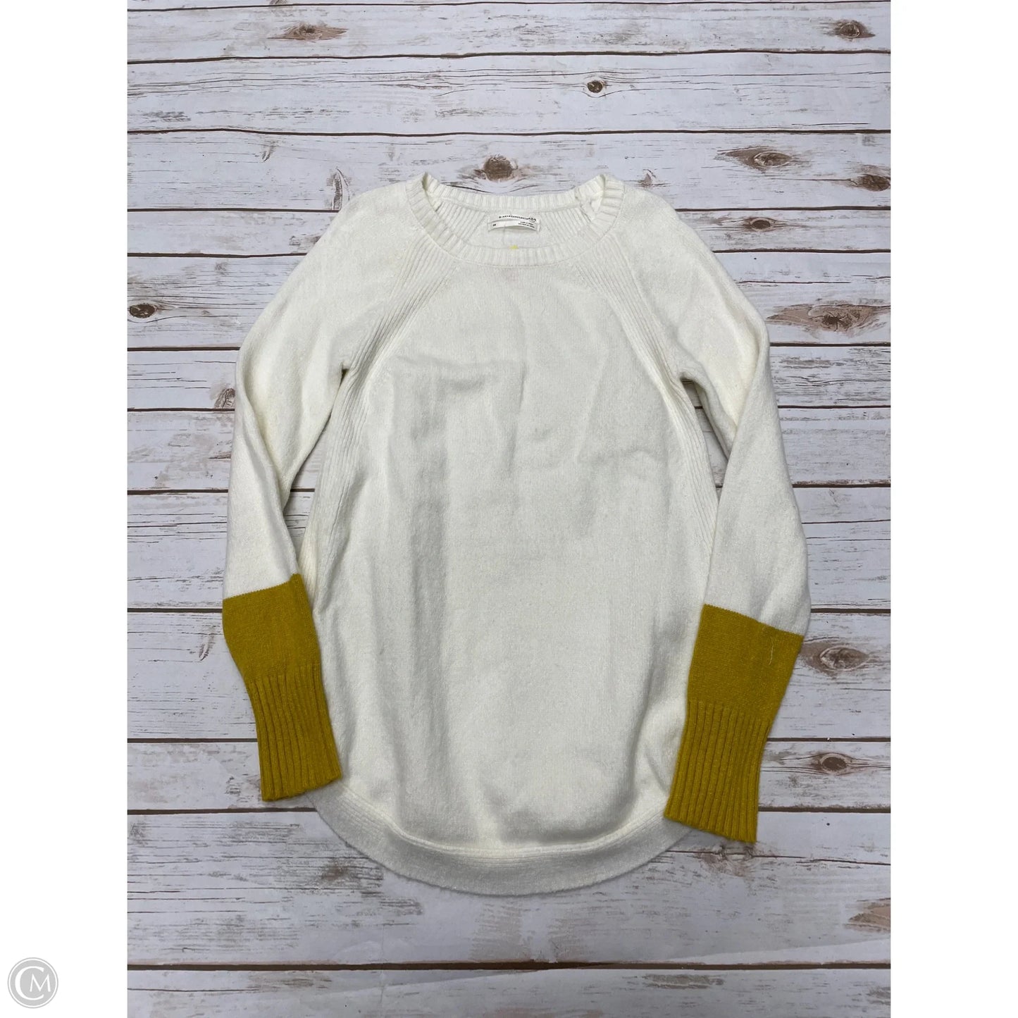 Top Long Sleeve By Anthropologie In Cream, Size: Xs