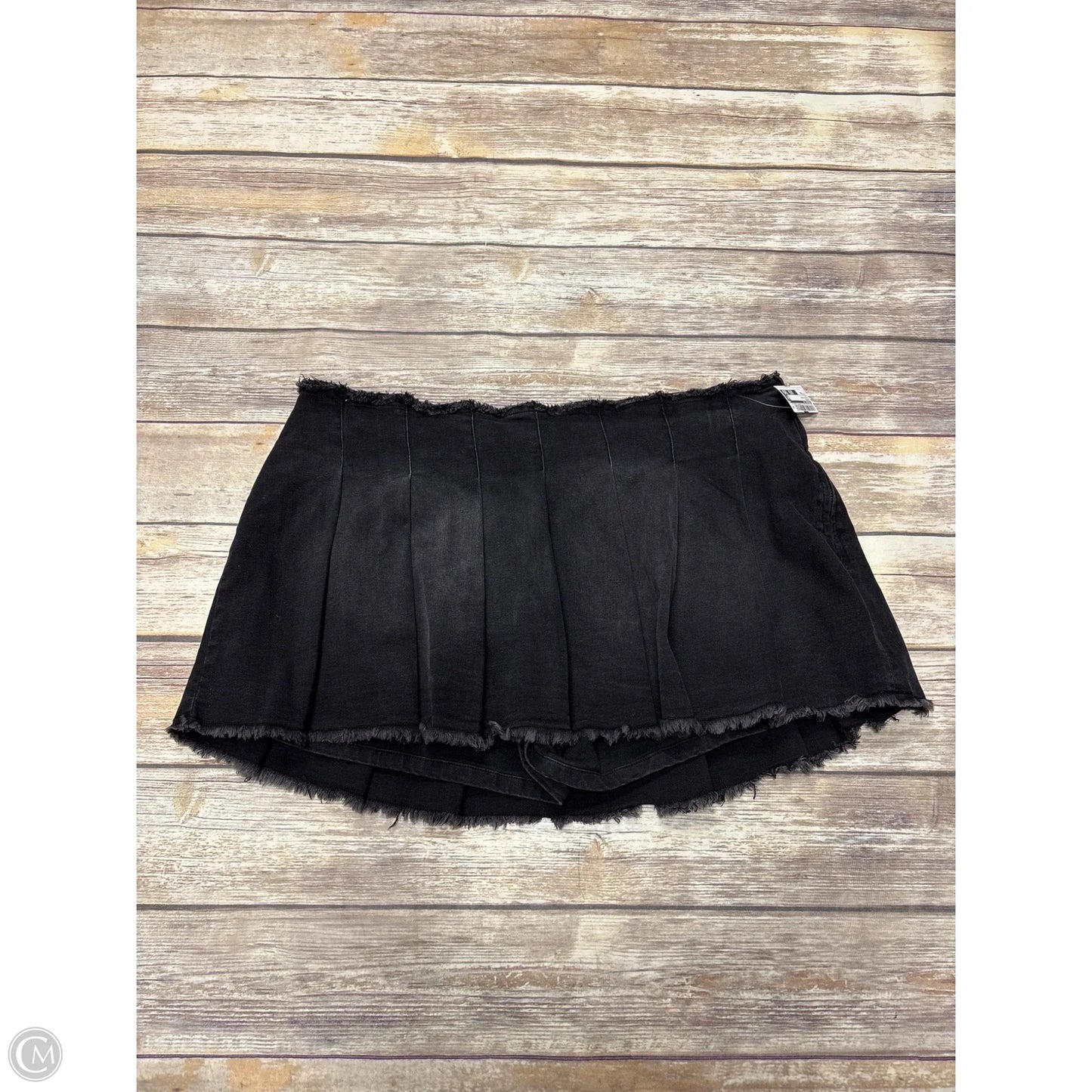 Skort By Madden Nyc In Black Denim, Size: Xxl