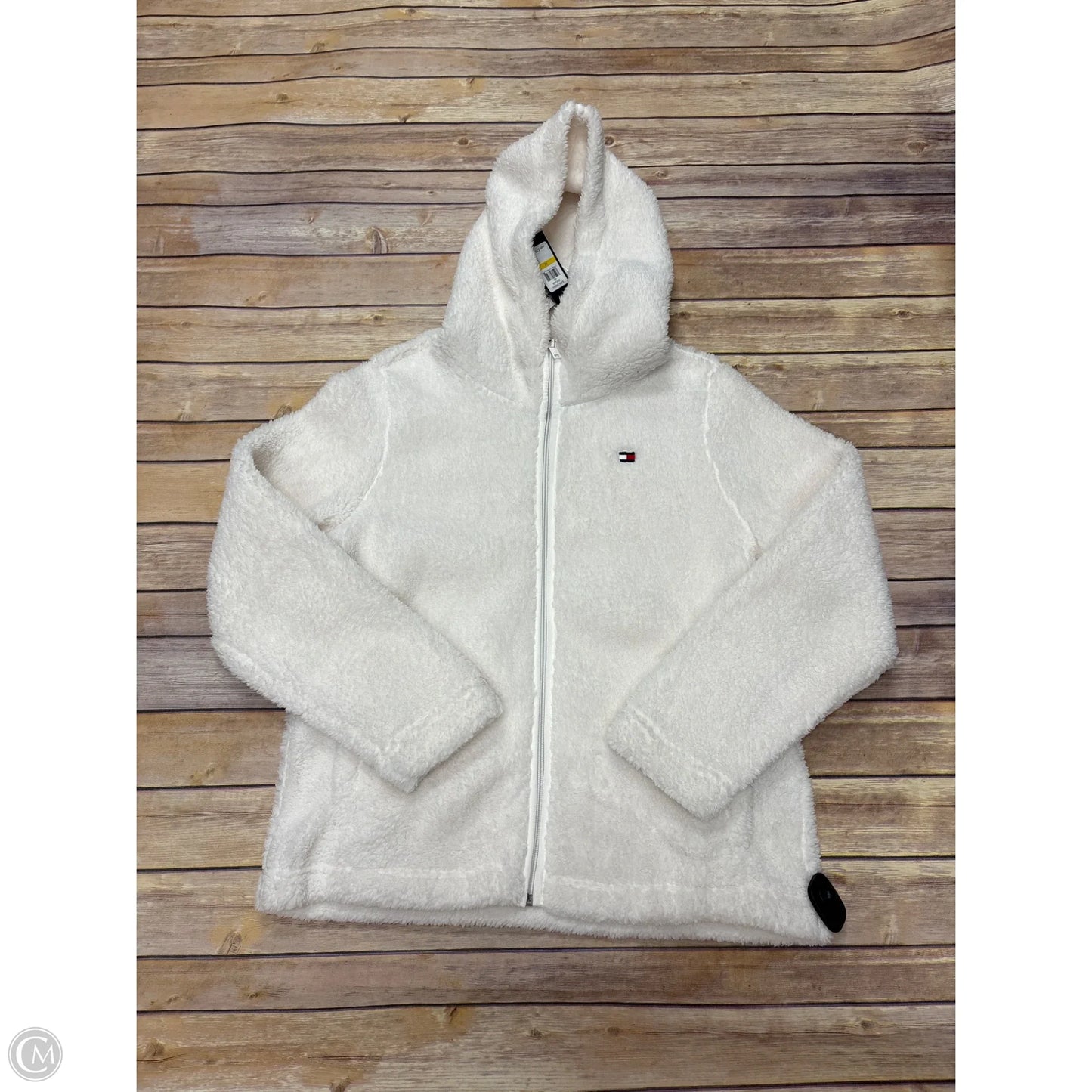 Jacket Fleece By Tommy Hilfiger In White, Size: M
