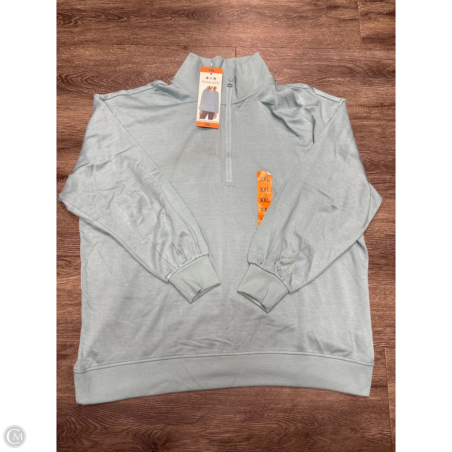 Sweatshirt Collar By Three Dots In Blue, Size: Xxl