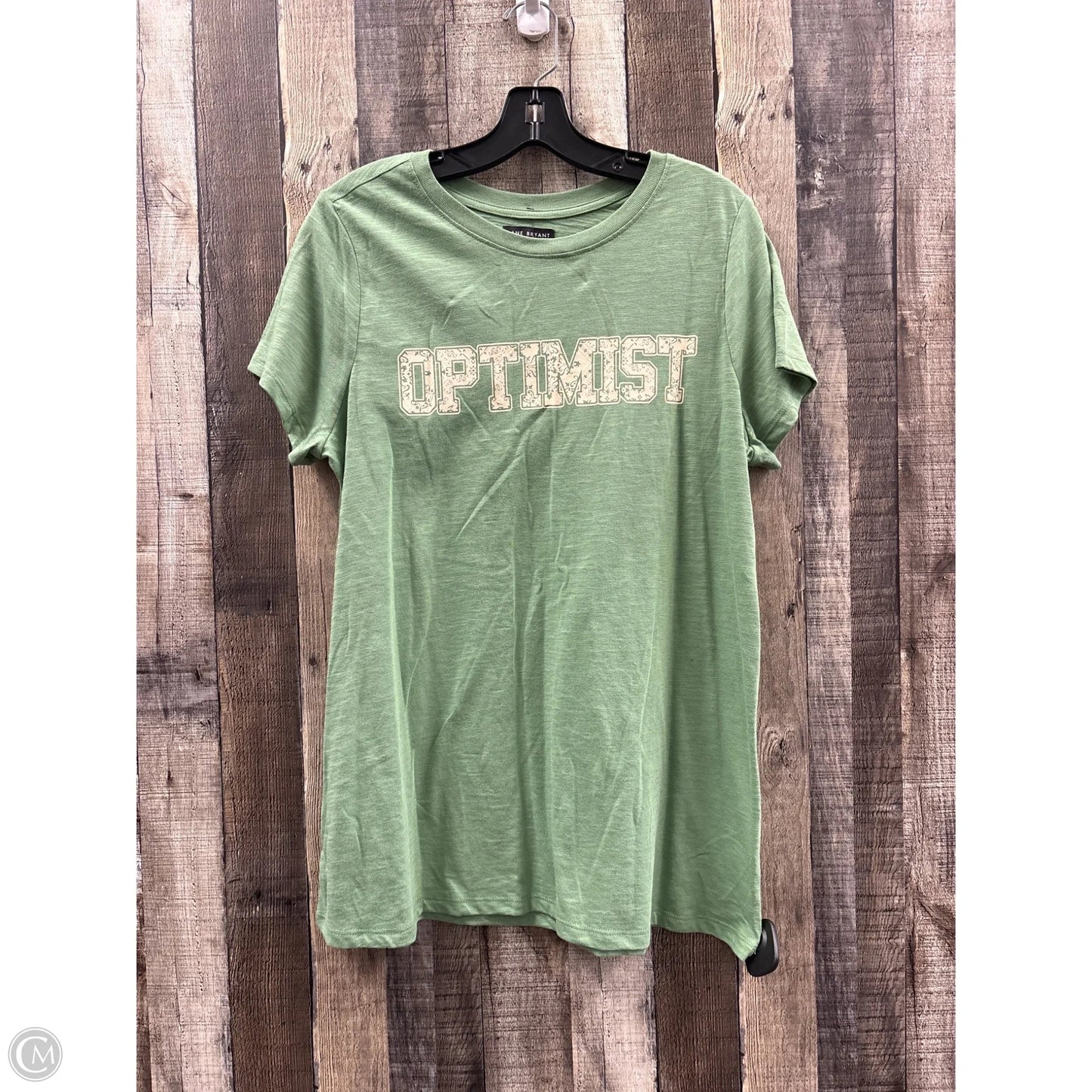 Top Short Sleeve By Lane Bryant In Green, Size: M