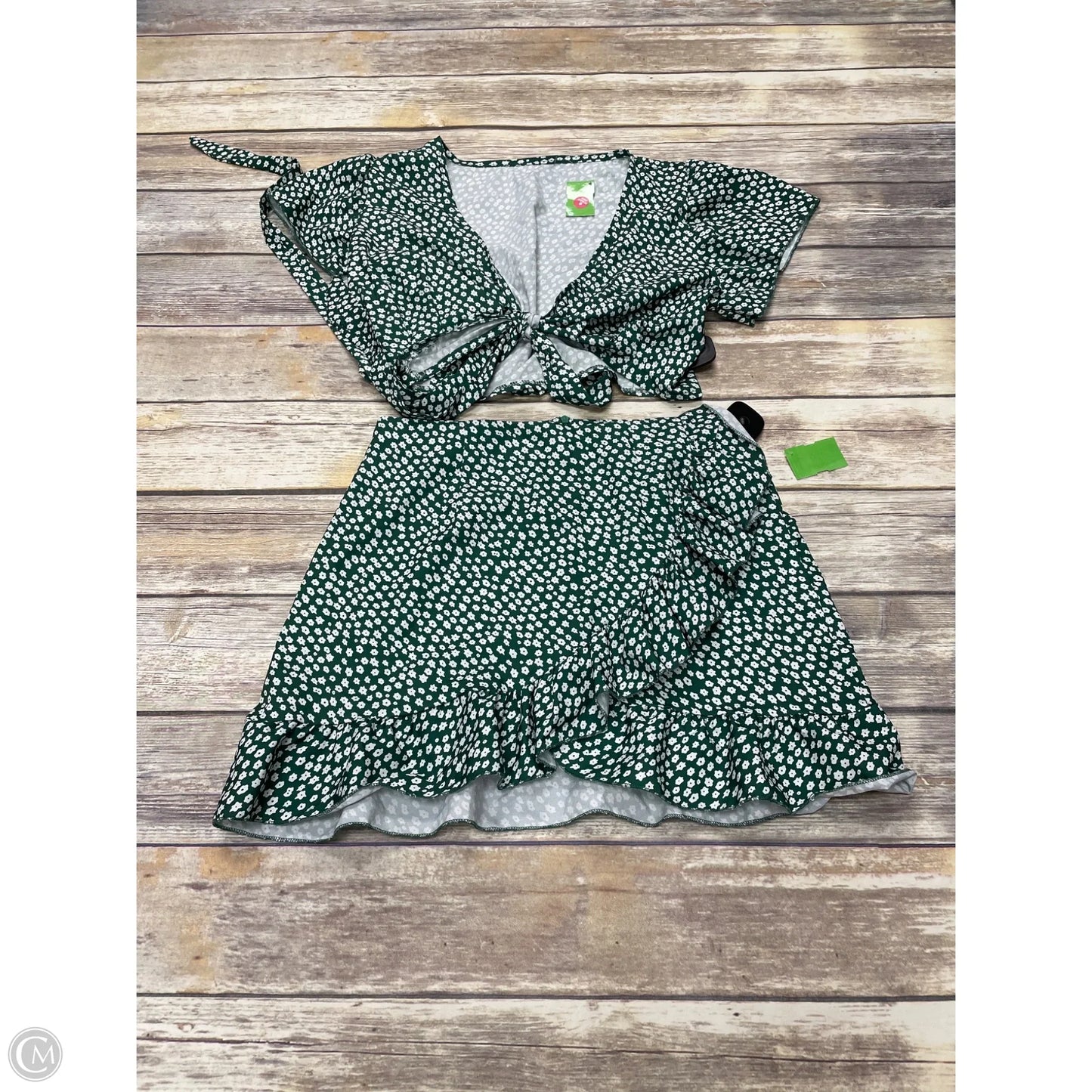 Skirt Set 2pc By Shein In Green, Size: L