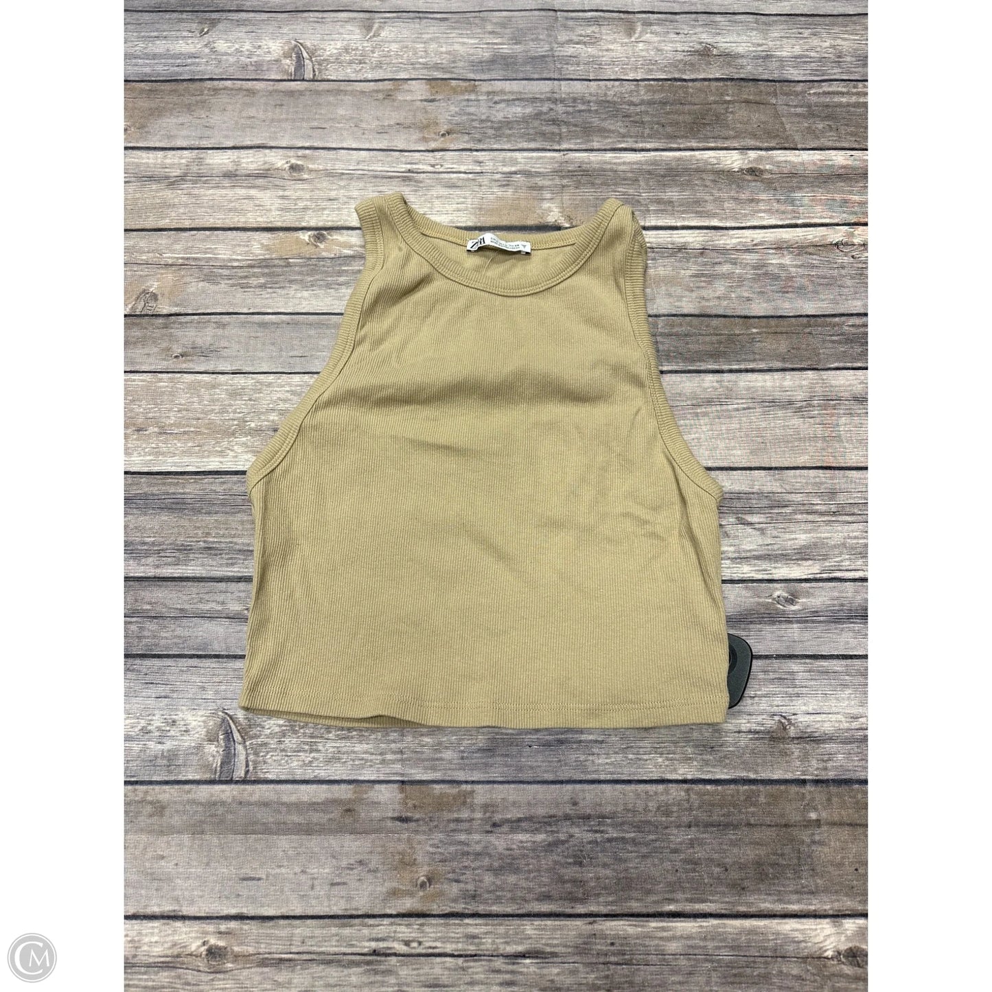 Top Sleeveless Basic By Zara In Tan, Size: L