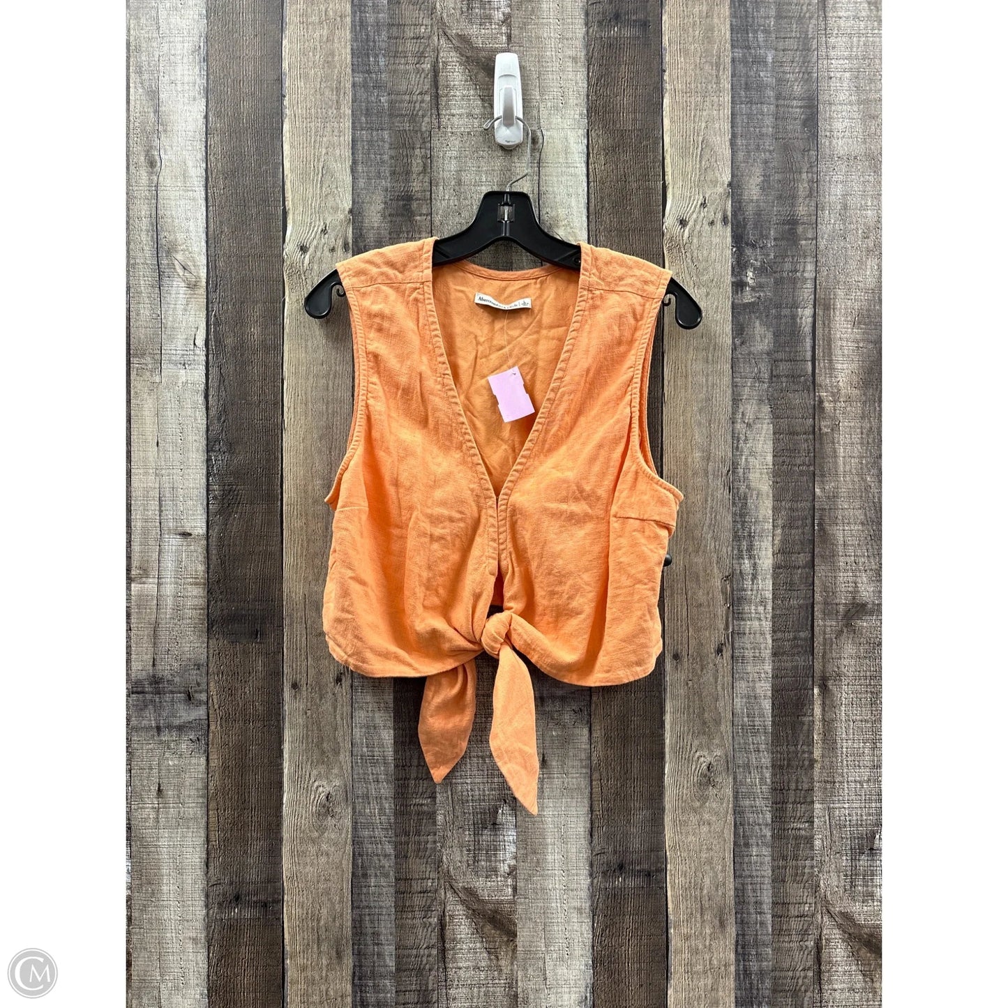 Top Sleeveless By Abercrombie And Fitch In Orange, Size: L