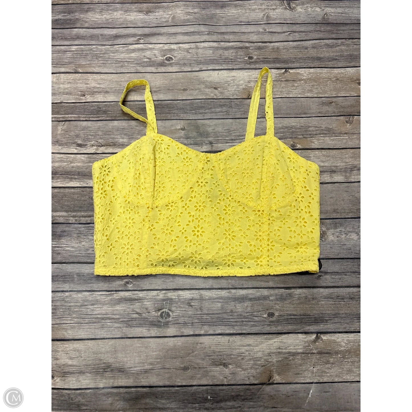 Top Sleeveless By Cme In Yellow, Size: Xl