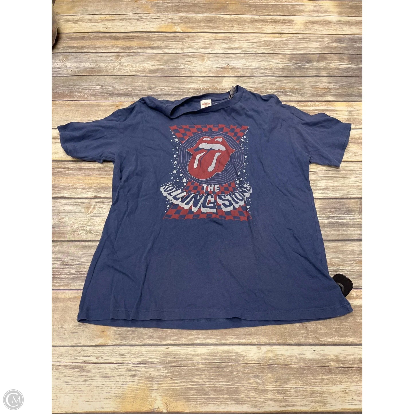 Top Short Sleeve Basic By American Eagle In Blue, Size: Xs