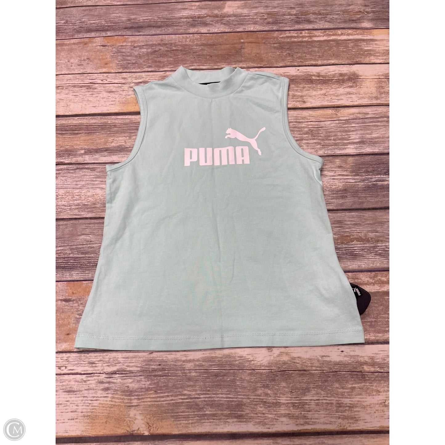 Athletic Tank Top By Puma In Green, Size: M