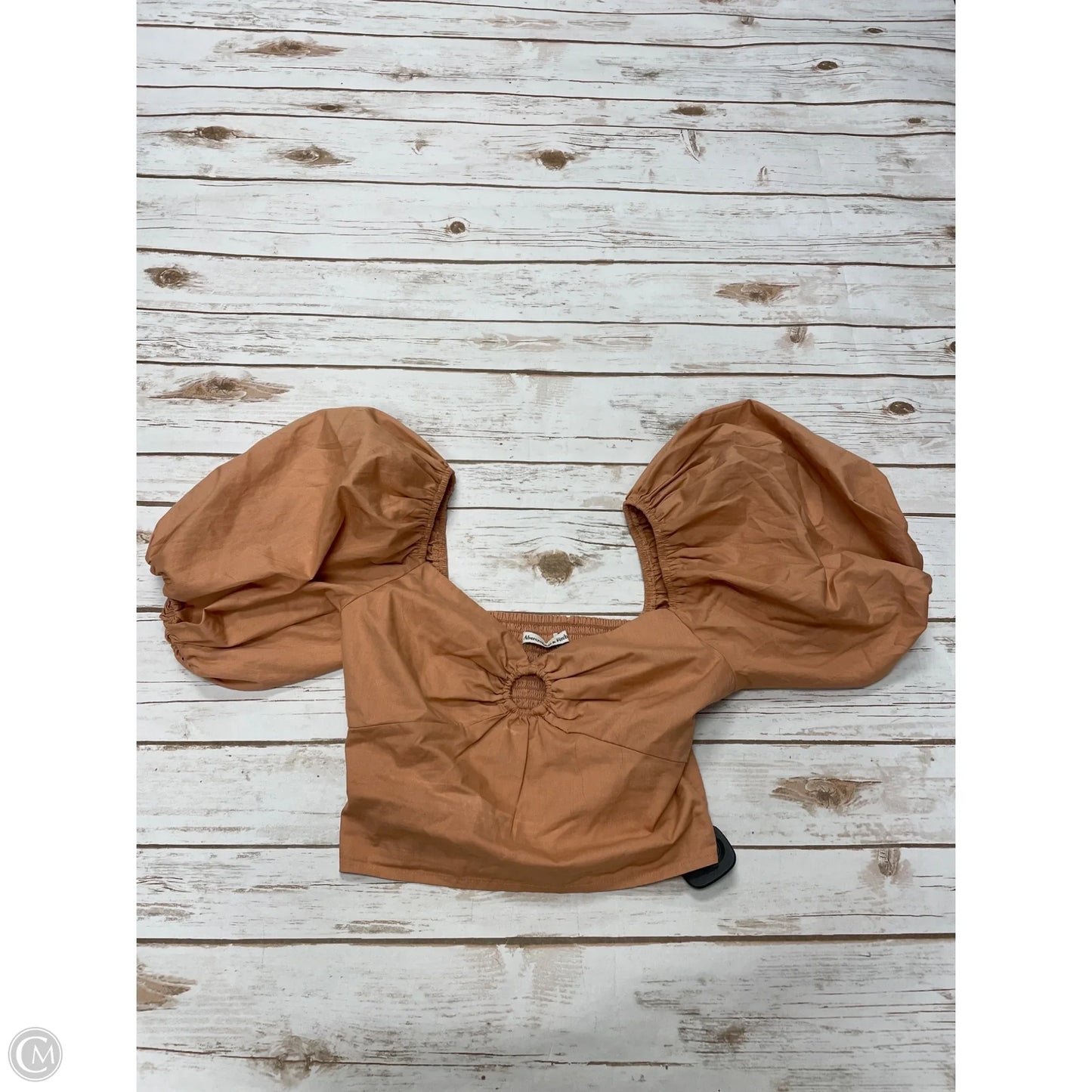 Top Short Sleeve By Abercrombie And Fitch In Orange, Size: Xs