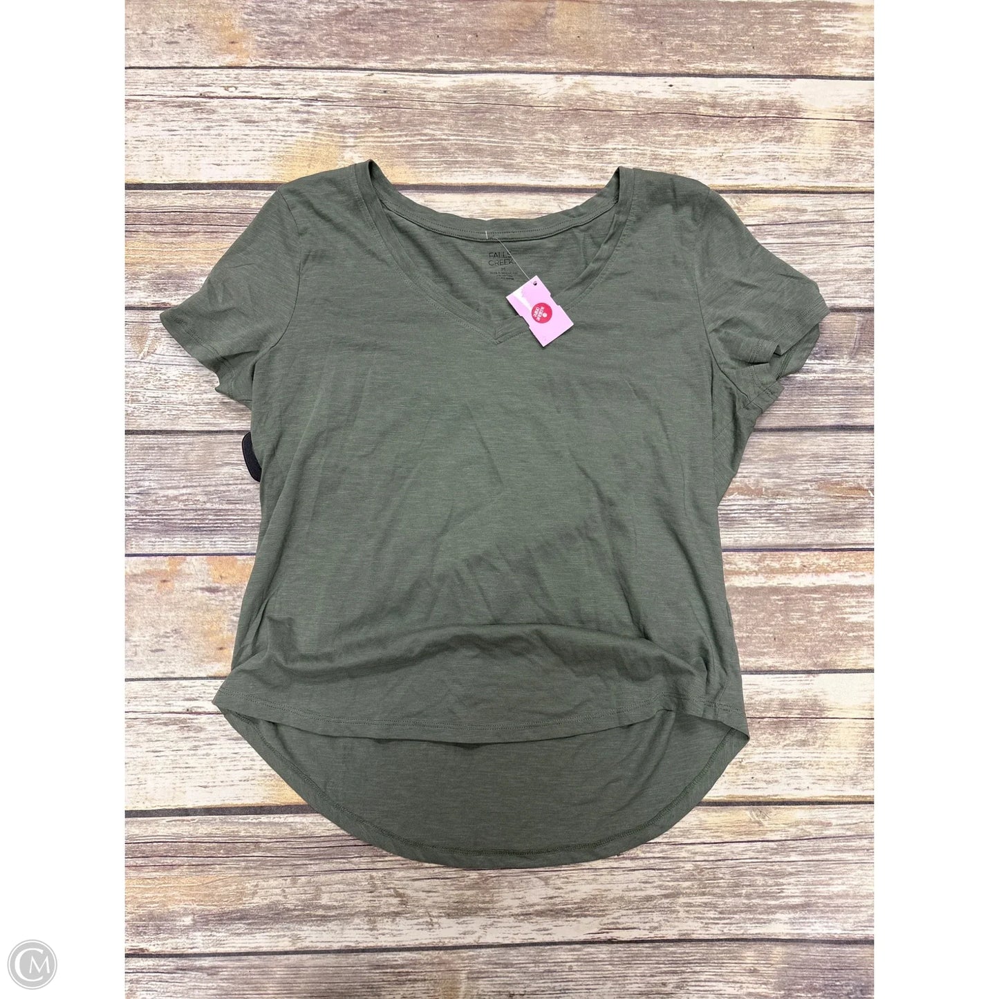 Top Short Sleeve Basic By Falls Creek In Green, Size: M