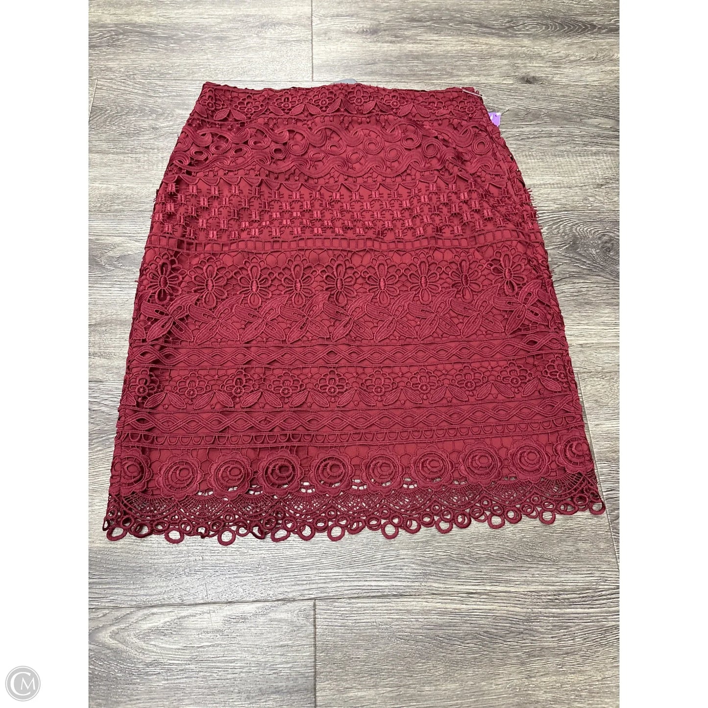 Skirt Midi By Loft In Red, Size: 8