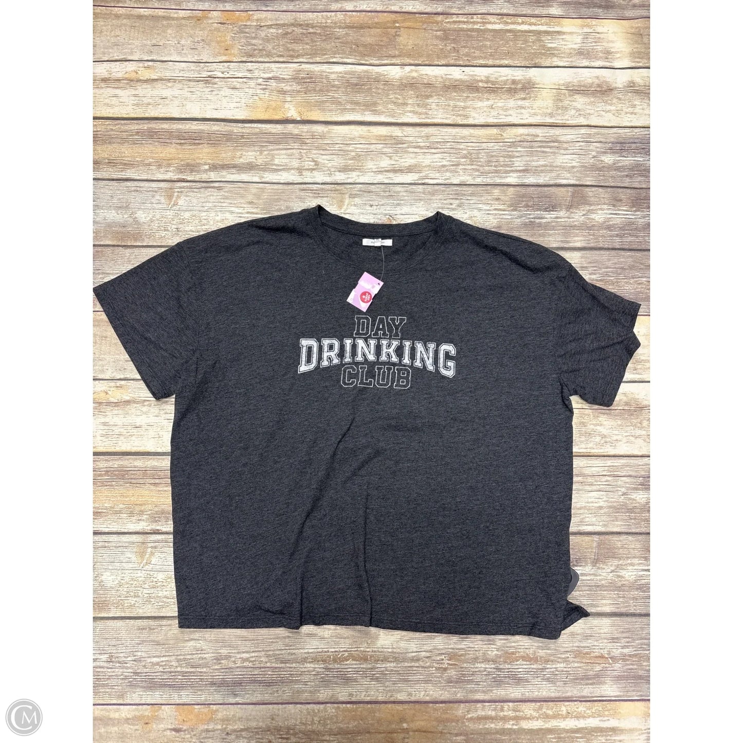 Top Short Sleeve Basic By Maurices In Grey, Size: Xl