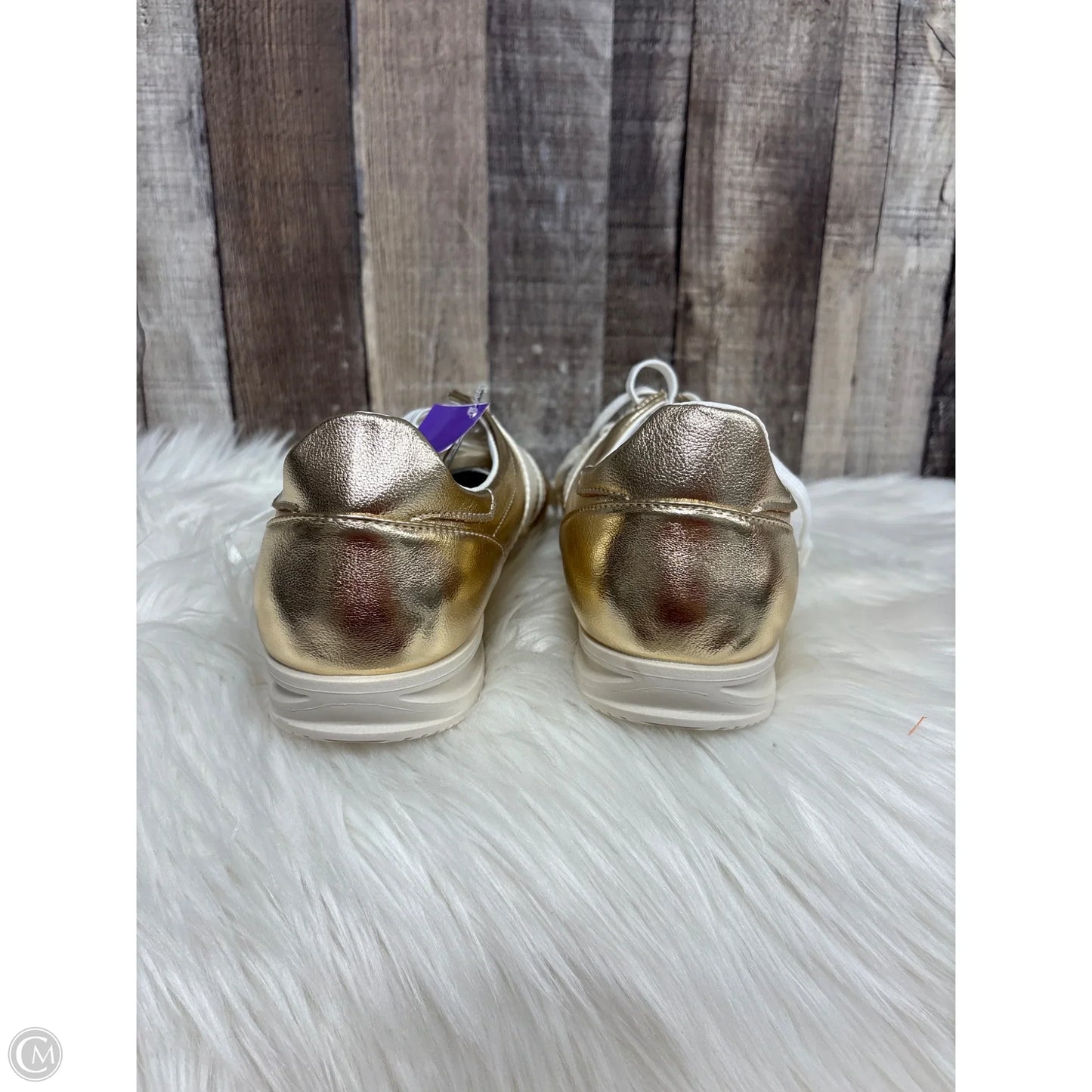 Shoes Sneakers By Madden Girl In Gold, Size: 9.5