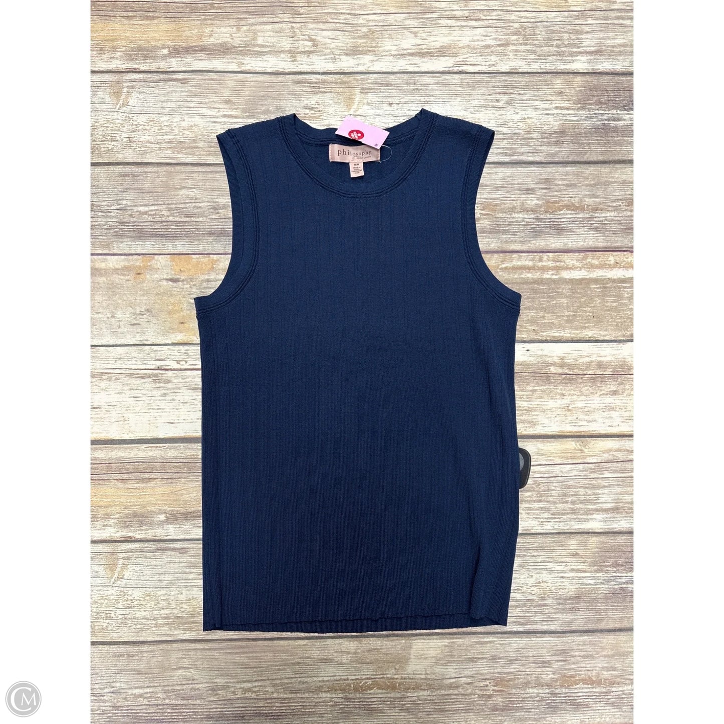 Top Sleeveless By Philosophy In Blue, Size: M