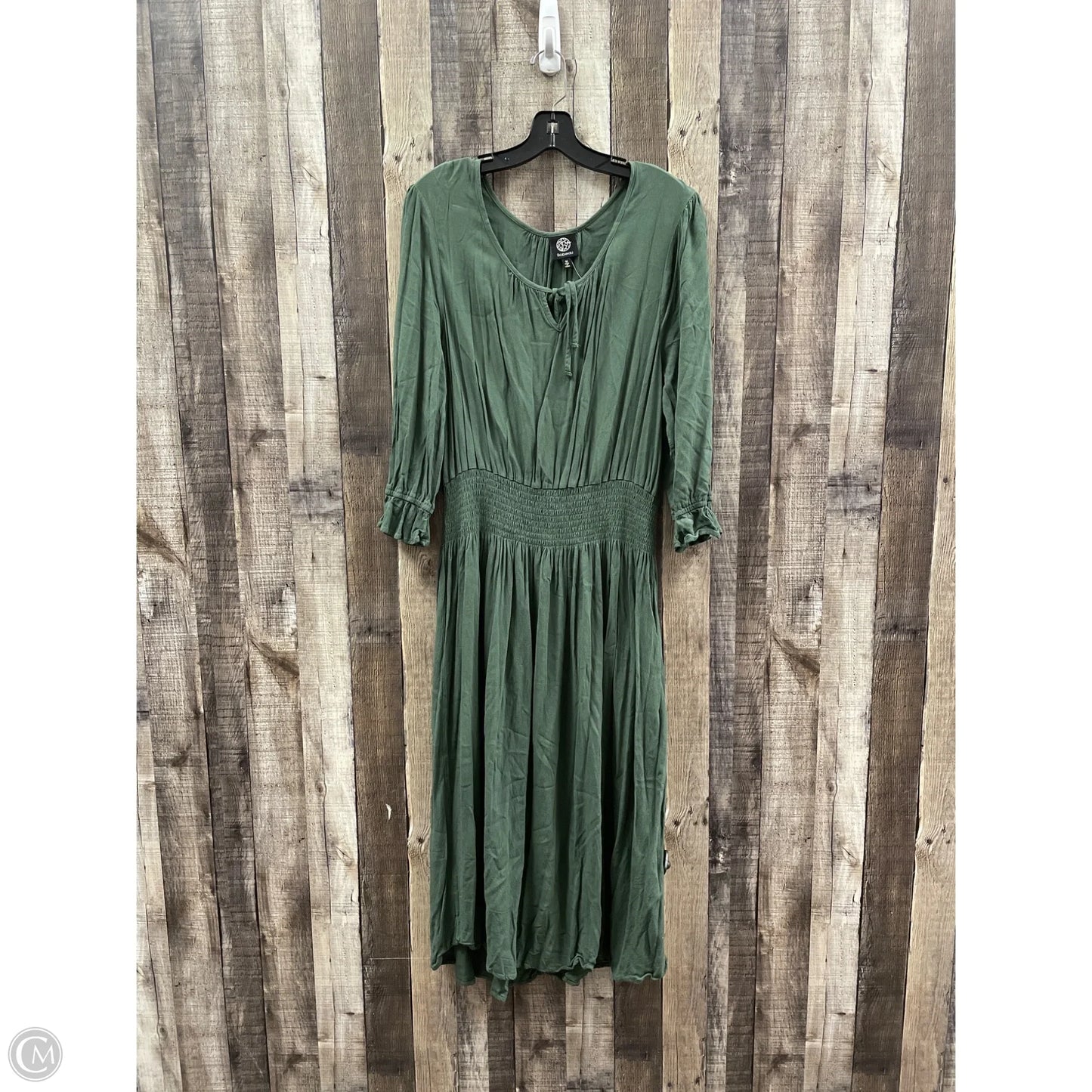 Dress Casual Maxi By Bobeau In Green, Size: 1x