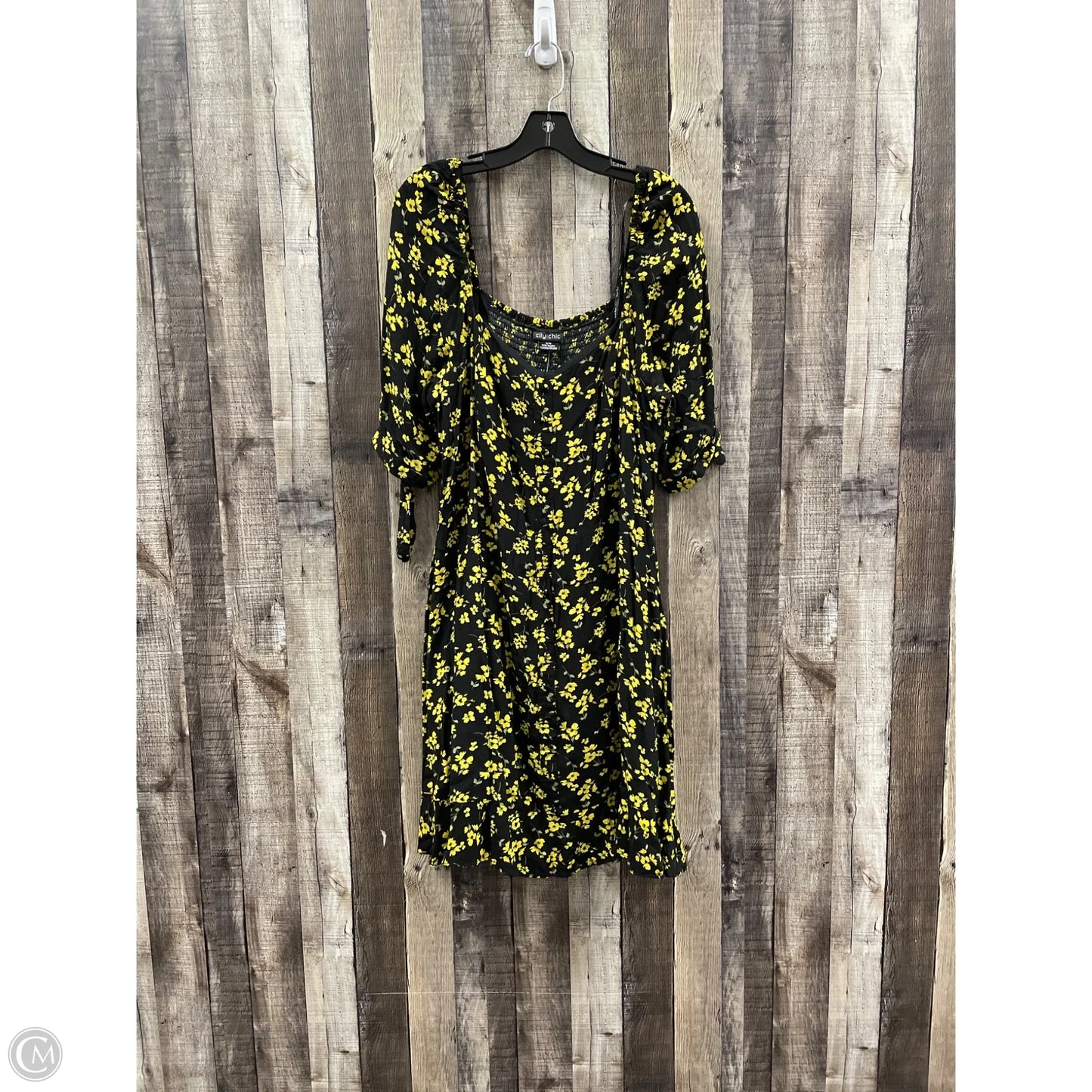 Dress Casual Midi By City Chic In Black, Size: 16