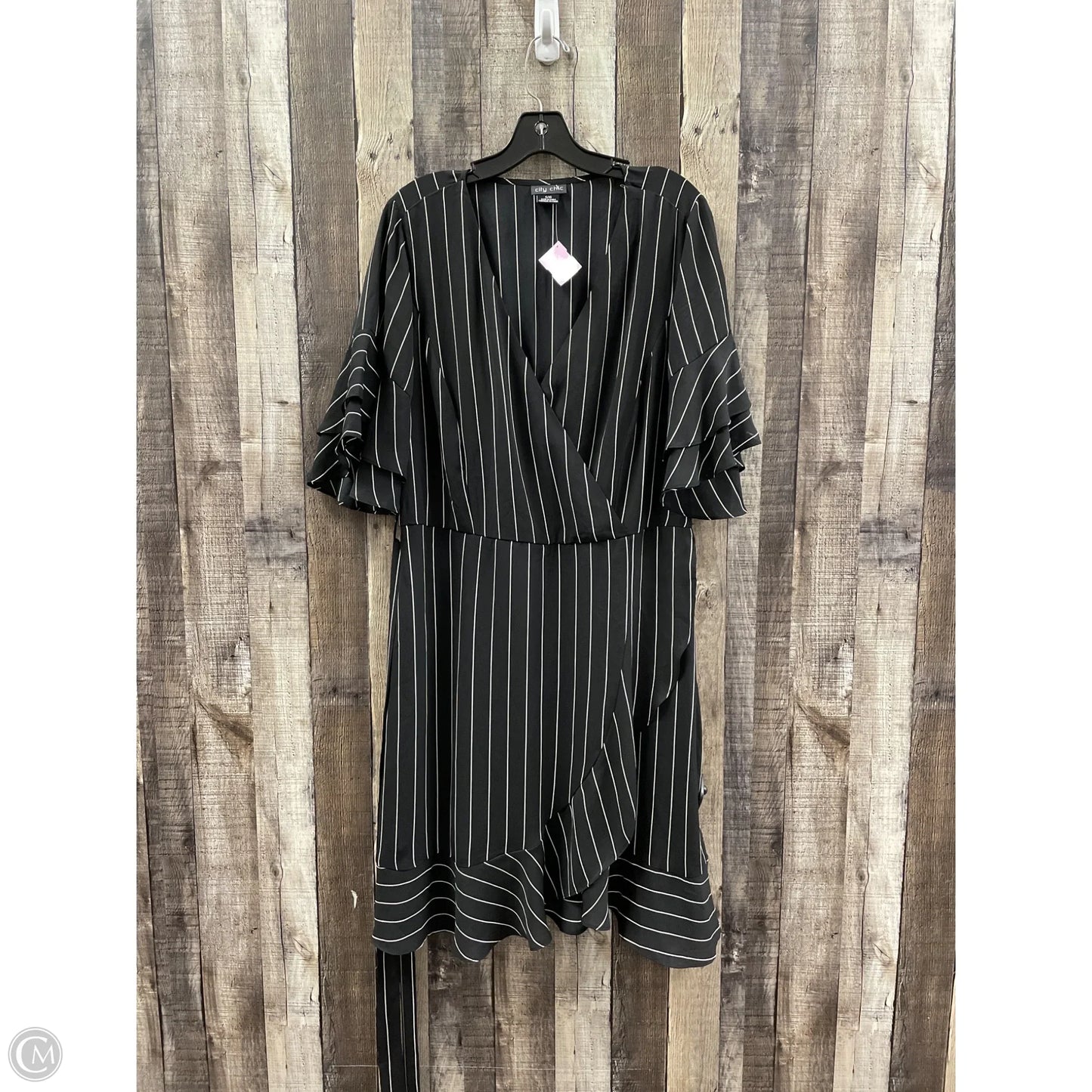 Dress Casual Midi By City Chic In Black, Size: 16
