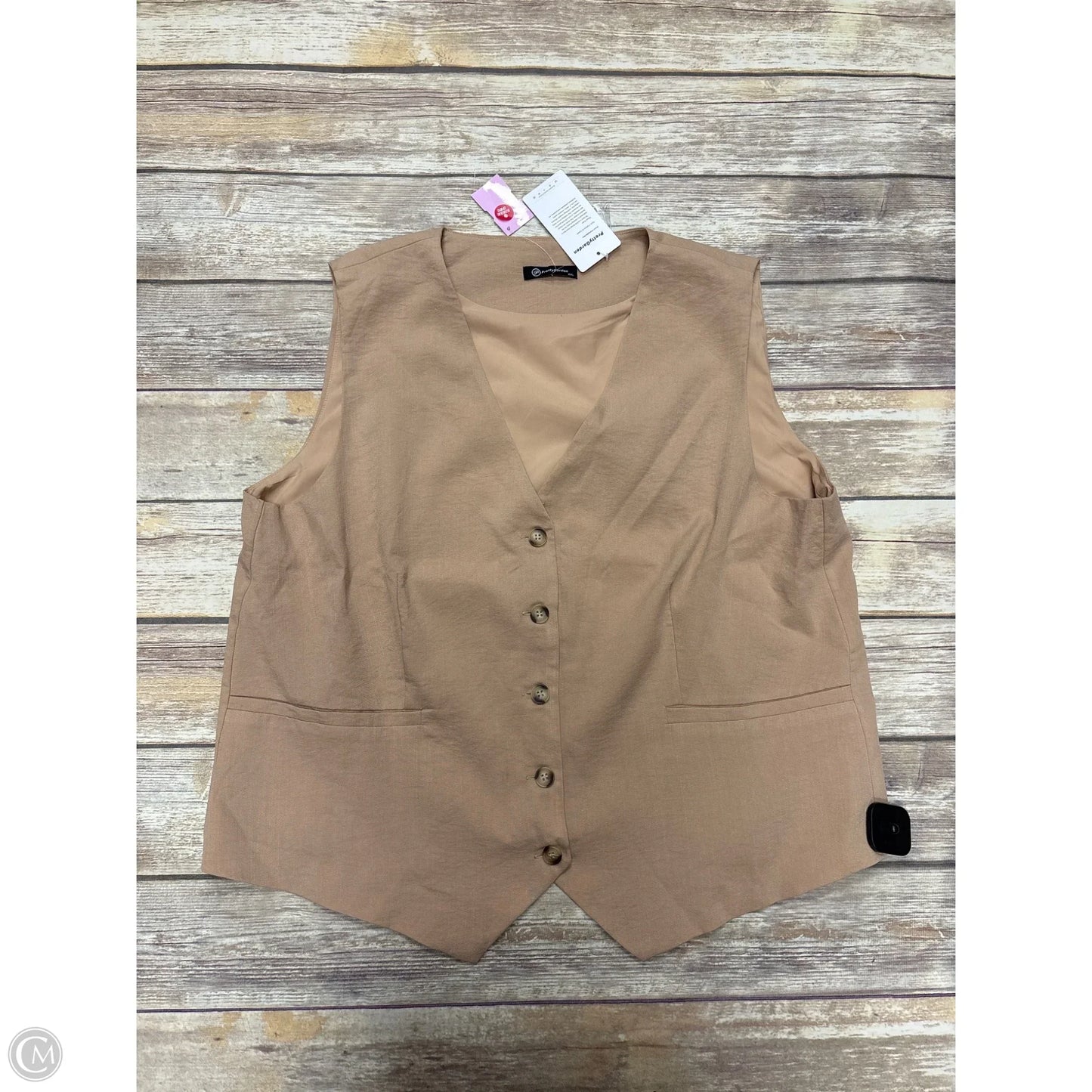Vest Other By Prettygarden In Brown, Size: Xxl