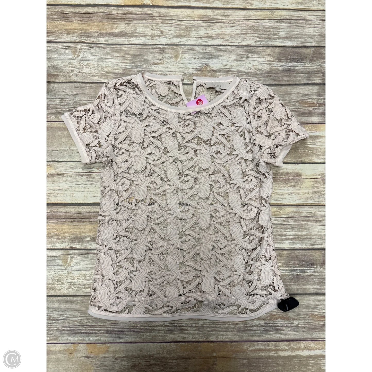 Top Short Sleeve By Loft In Pink, Size: S