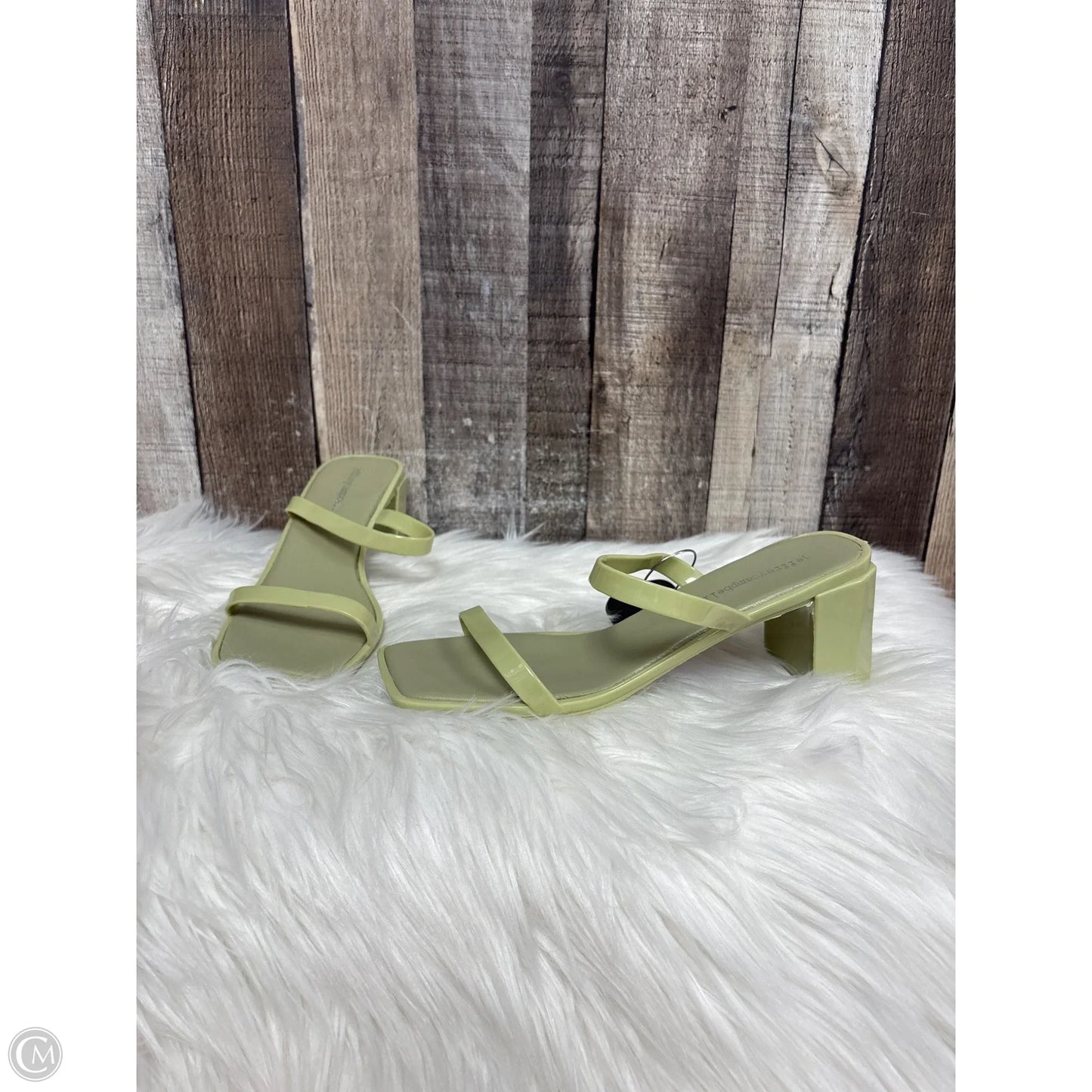 Sandals Heels Block By Jeffrey Campbell In Green, Size: 7
