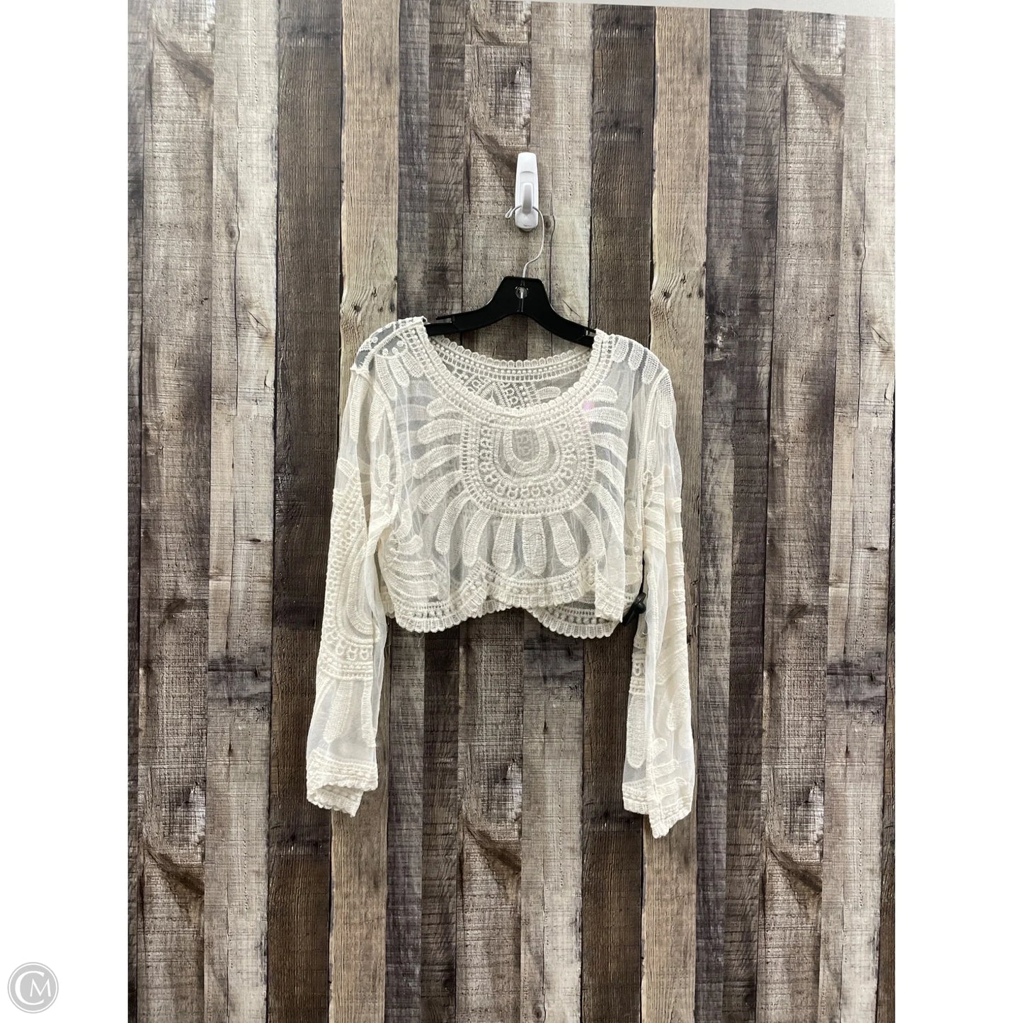 Top Long Sleeve Basic By Cmf In Cream, Size: S