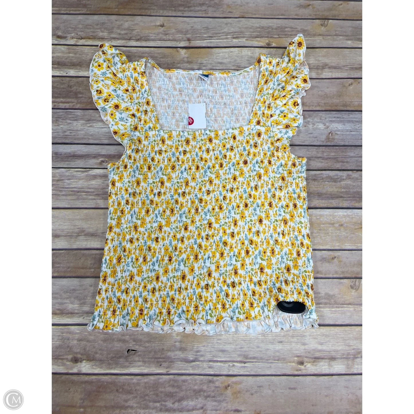 Top Short Sleeve By Old Navy In Yellow, Size: M