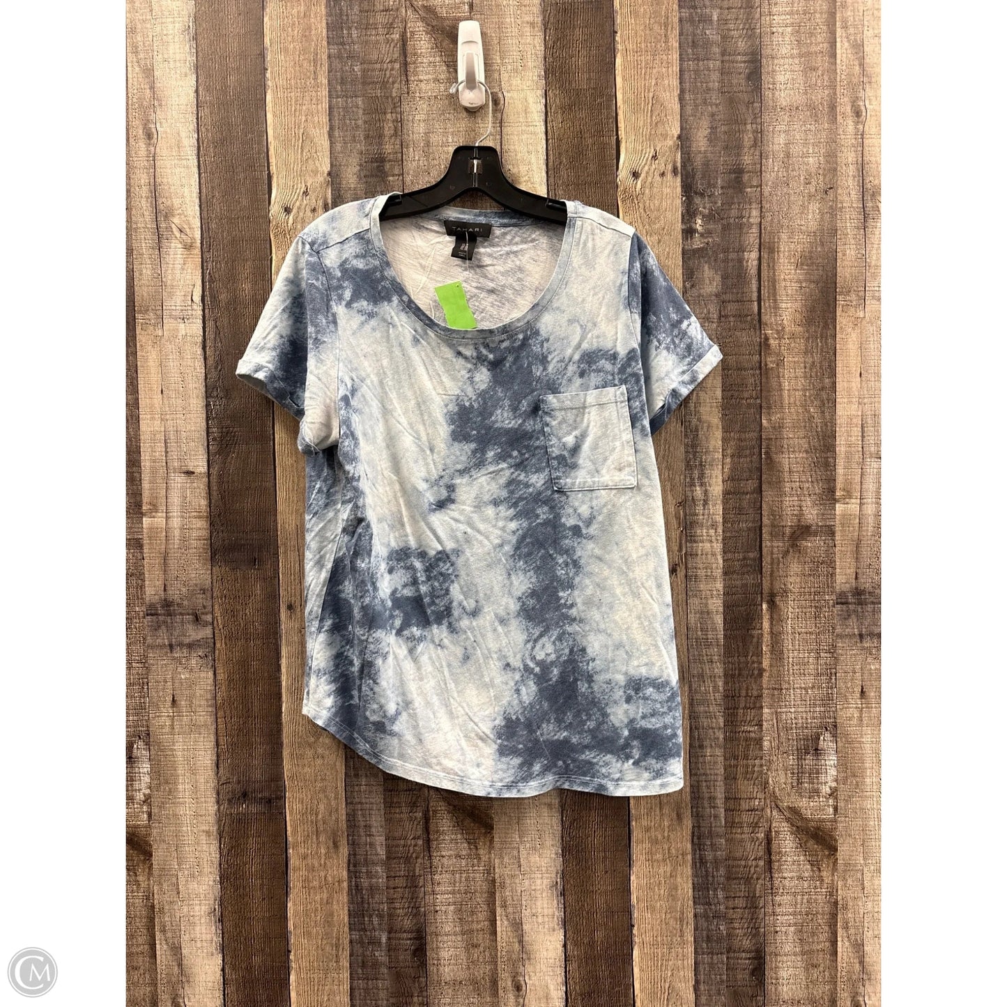 Top Short Sleeve By Tahari In Blue, Size: 1x