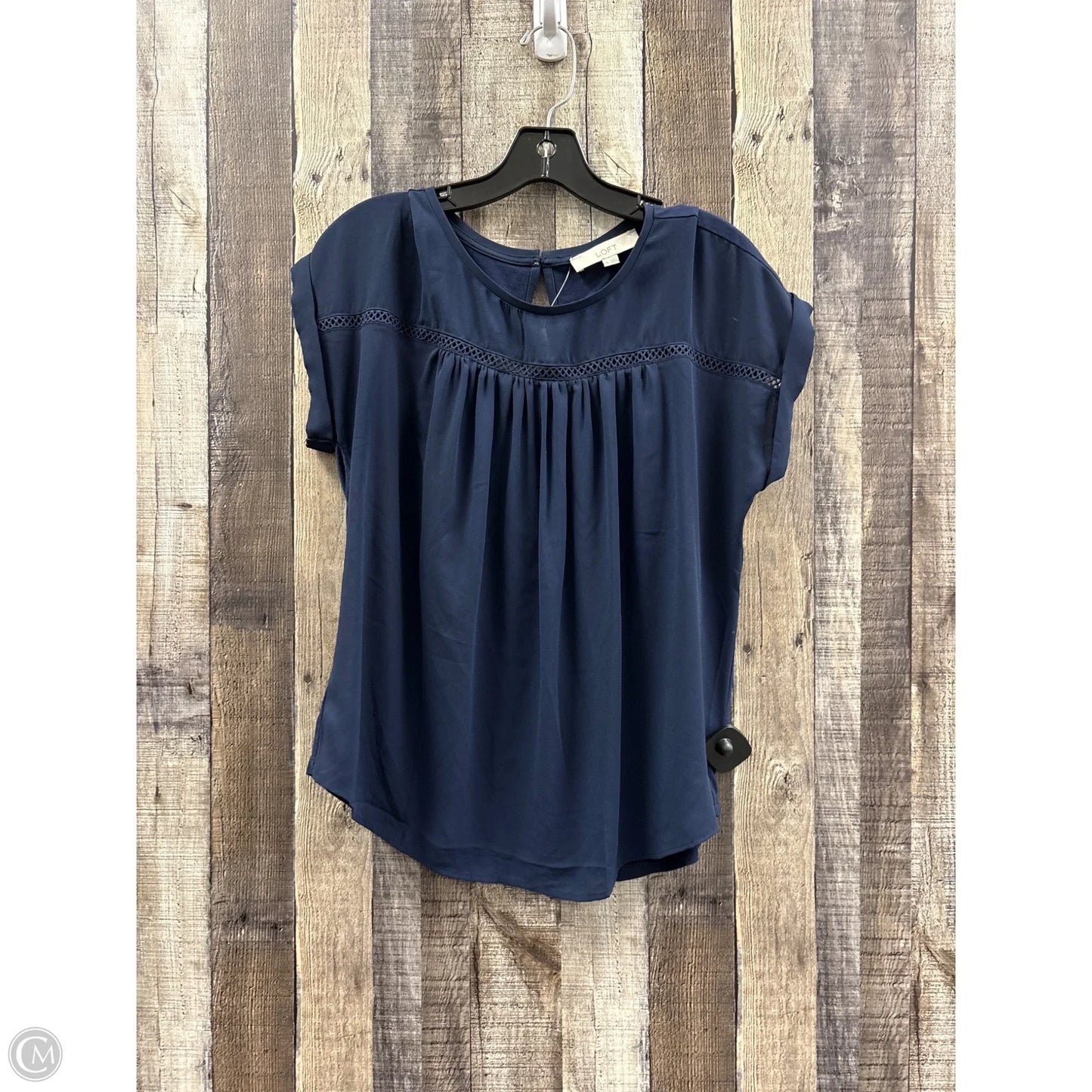 Top Short Sleeve By Loft In Blue, Size: Xl